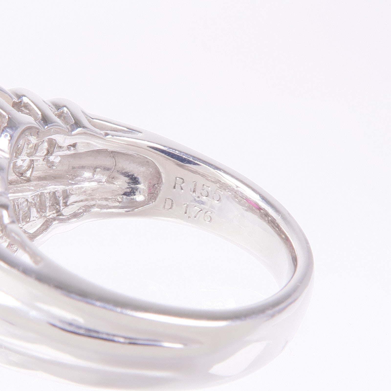 JEWELRY PT900鉑金Ruby Diamond Ring紅寶石/鑽石戒指US#6