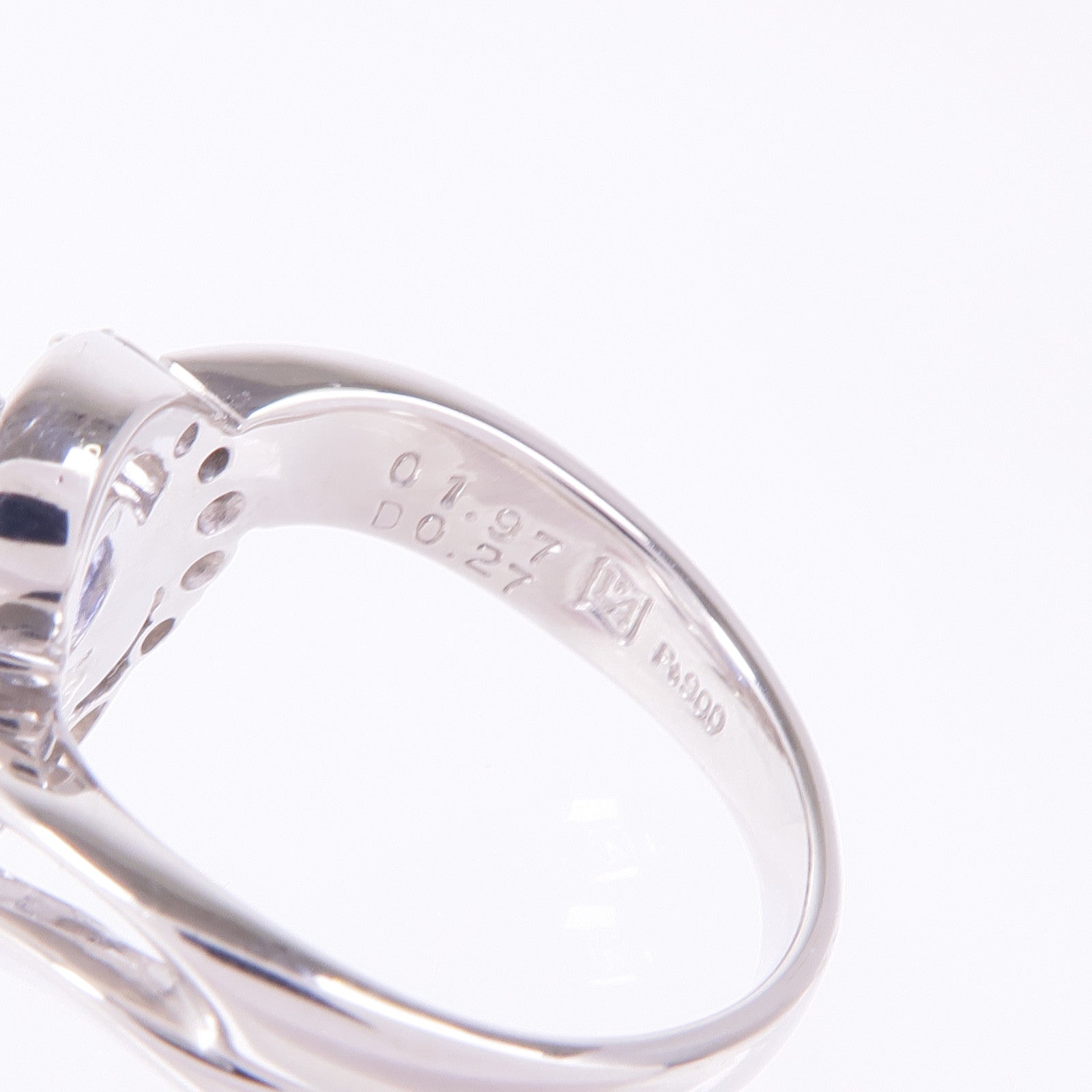 JEWELRY 【激減優惠】PT900鉑金Tanzanite Diamond Ring坦桑石/鑽石戒指US#6.5