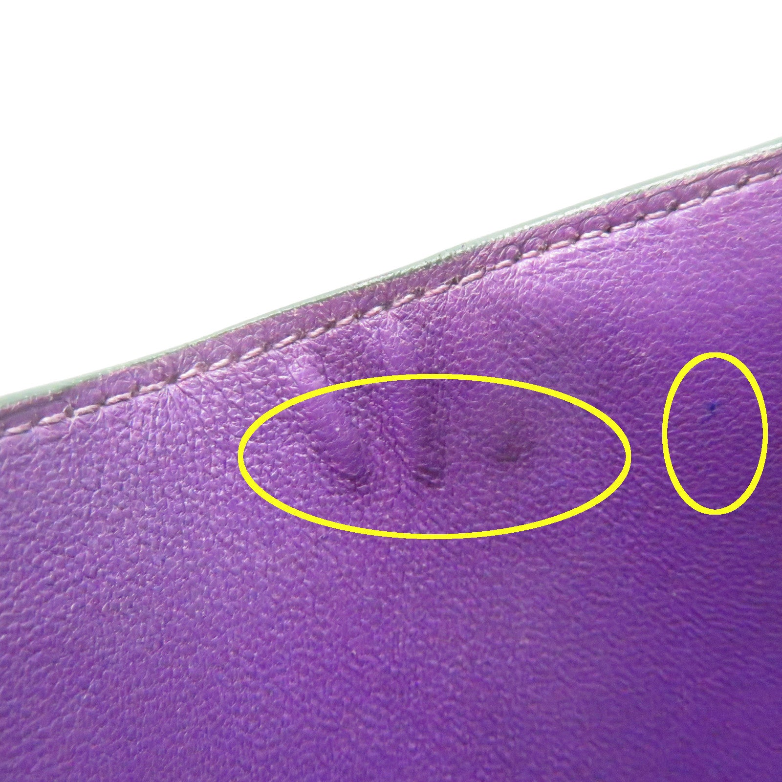 HERMES Epsom Leather Bearn W Snap Gold Buckle Wallet Anemone Purple