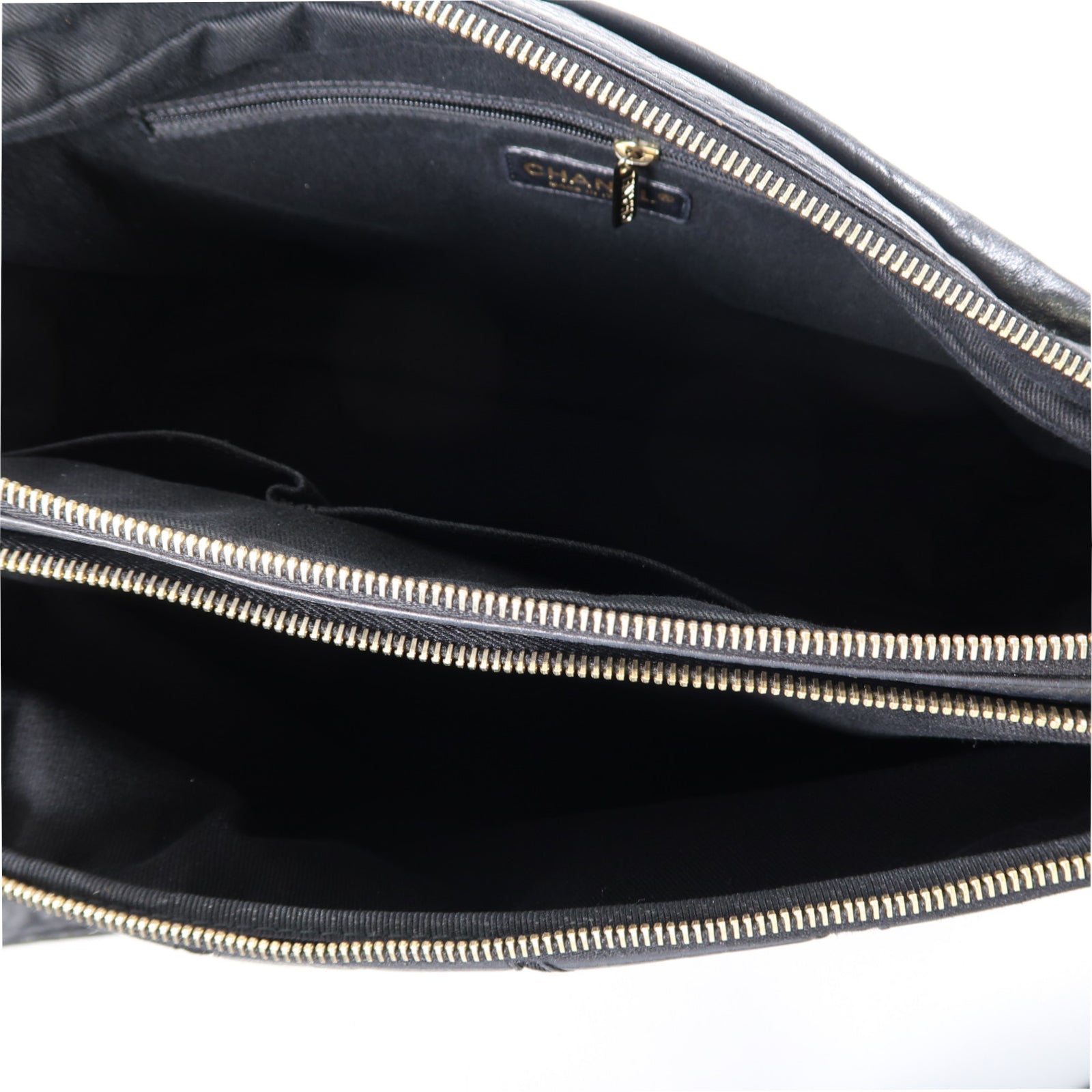 CHANEL 羊皮皮革Camera Bag金扣肩背袋黑色