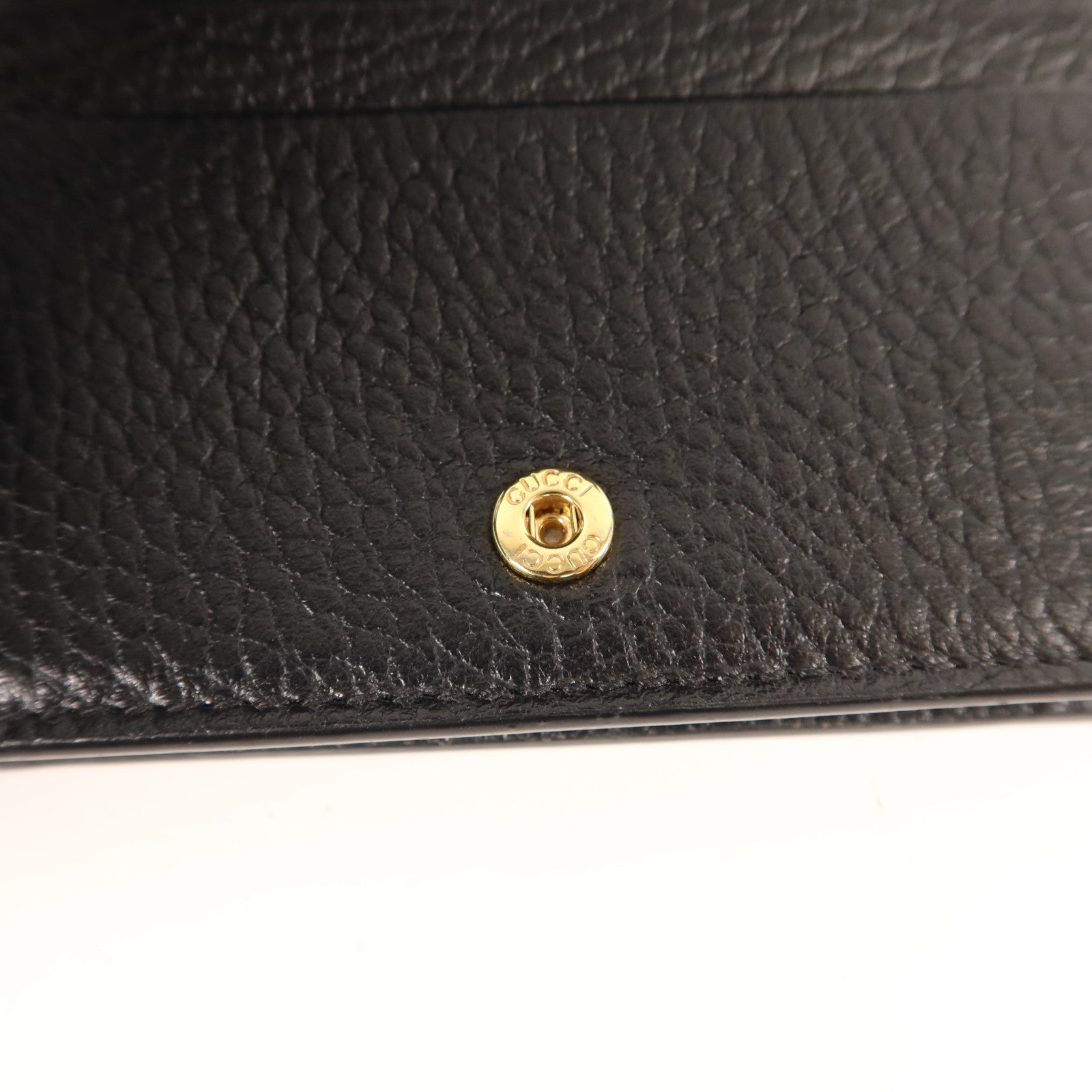 GUCCI 塗層帆布/牛皮皮革GG Marmont Bifold Wallet金扣錢包
