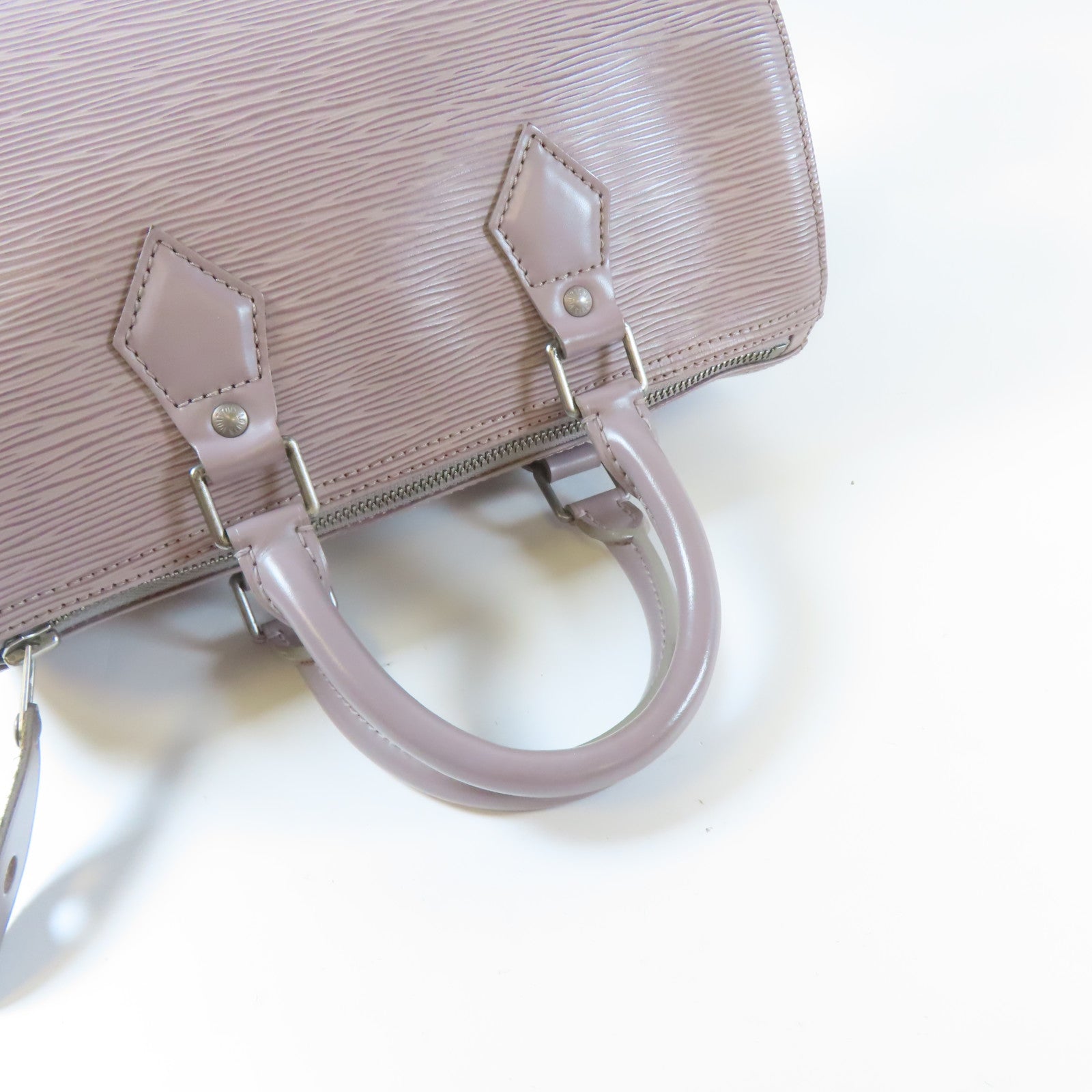 LOUIS VUITTON Epi Speedy 25銀扣手挽袋灰色