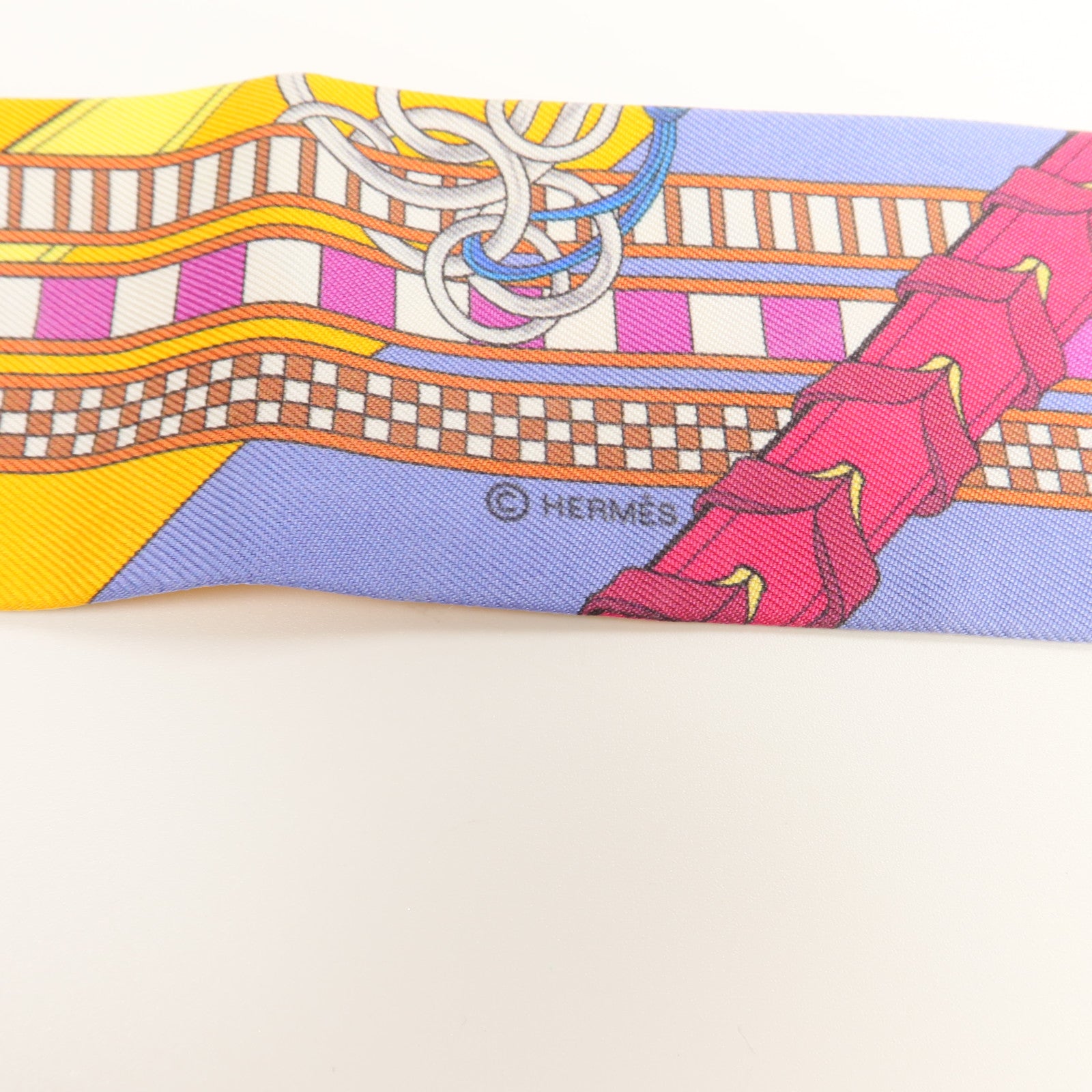 HERMES 【激減優惠】絲質Twilly絲巾