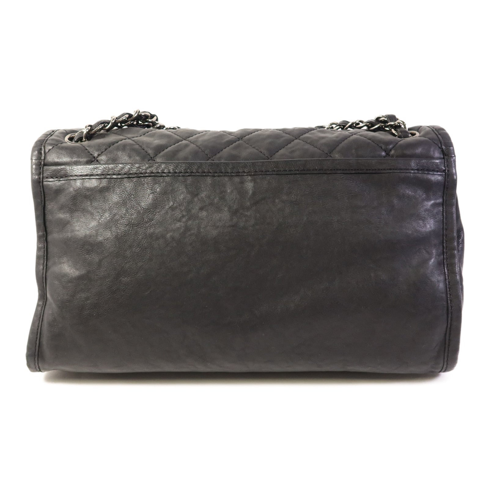 CHANEL 羊皮皮革Chain Shoulder Bag銀扣鏈帶肩背袋