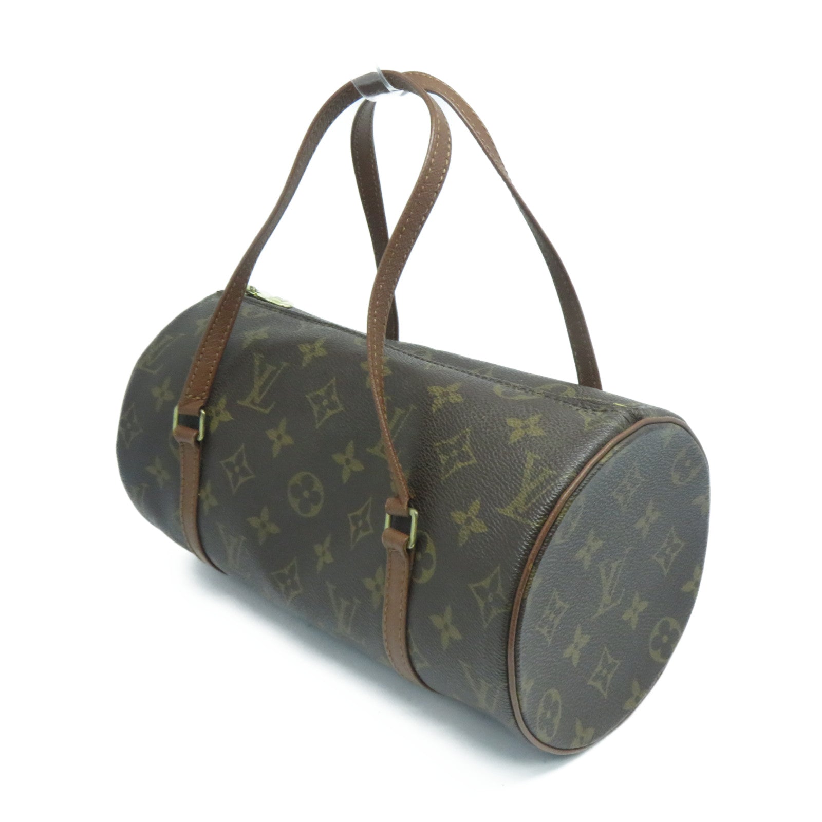 LOUIS VUITTON 【清倉大減價】Monogram Papillon PM金扣手挽袋啡色