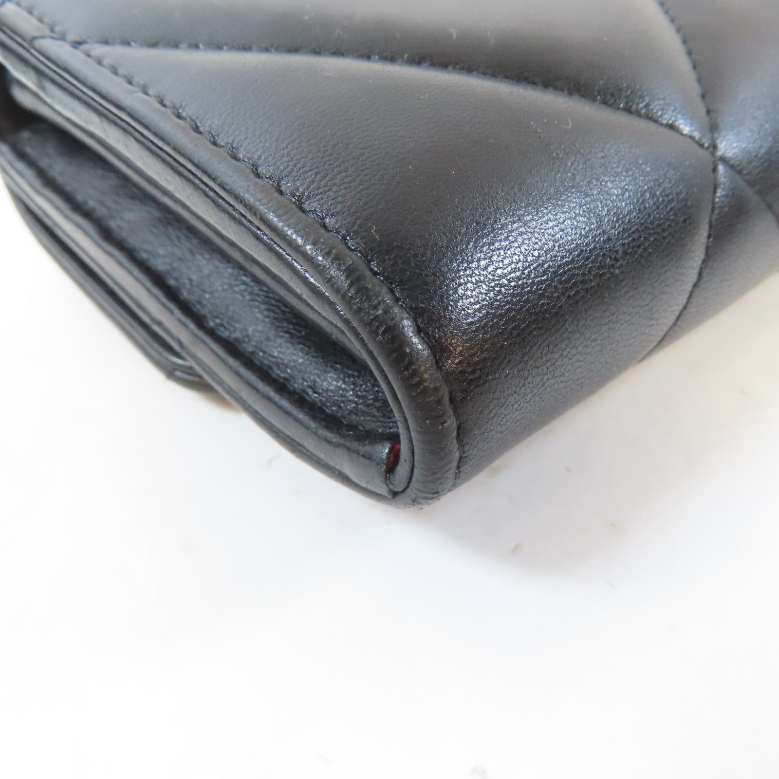 CHANEL 羊皮皮革19 Long Flap Wallet金扣長錢包黑色