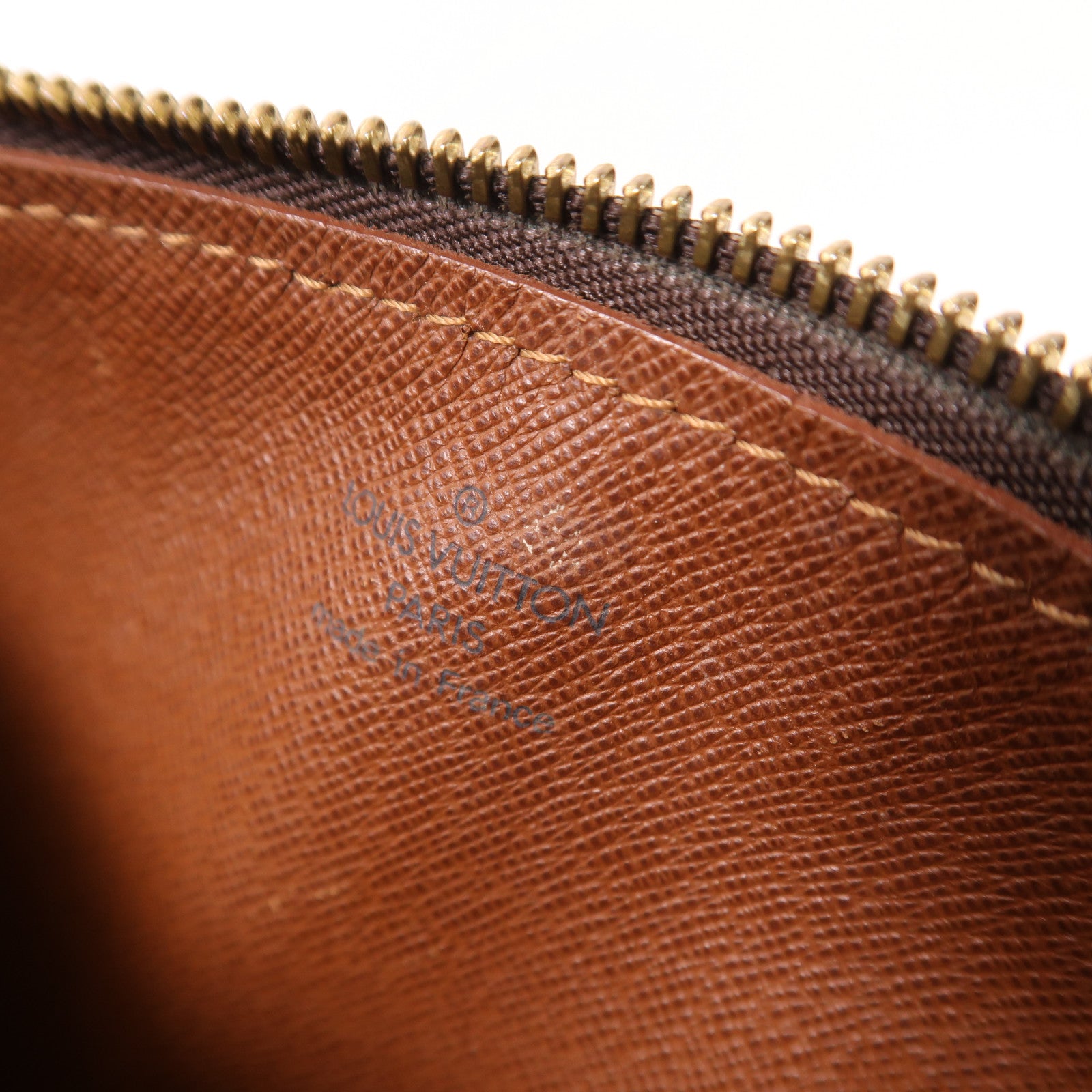 LOUIS VUITTON Monogram Papillon金扣手挽袋棕色