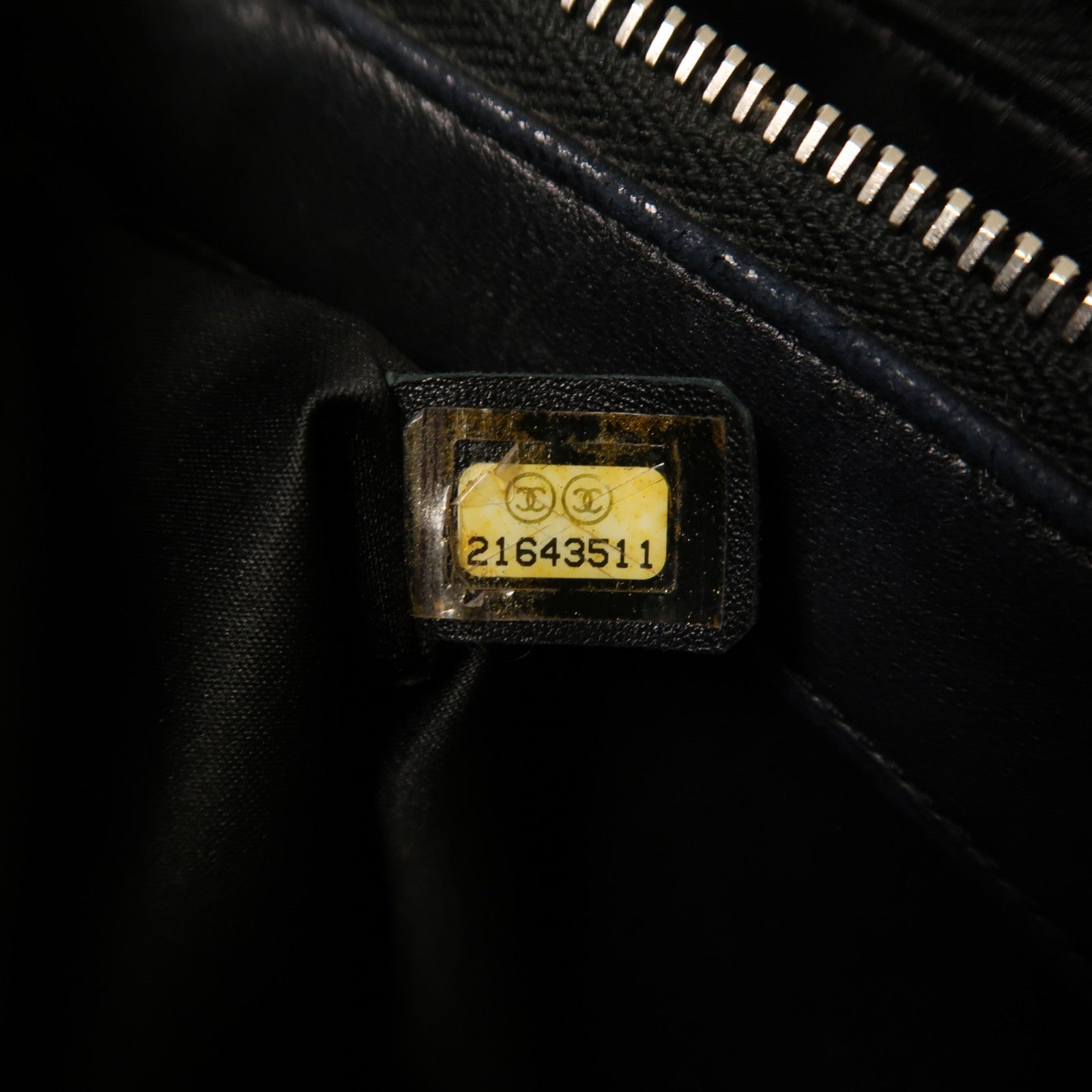 CHANEL CC SHW Chain Shoulder Bag Calfskin Leather