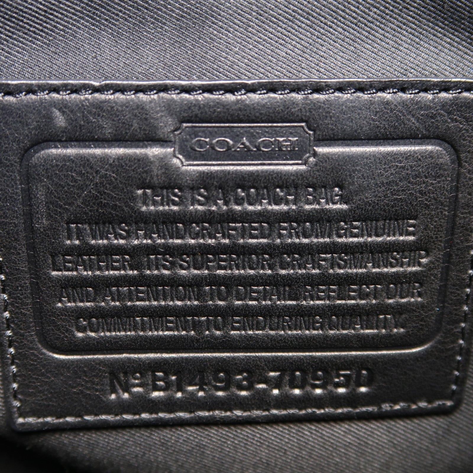 COACH 牛皮皮革Cross Carry Bag銀扣肩背袋黑色