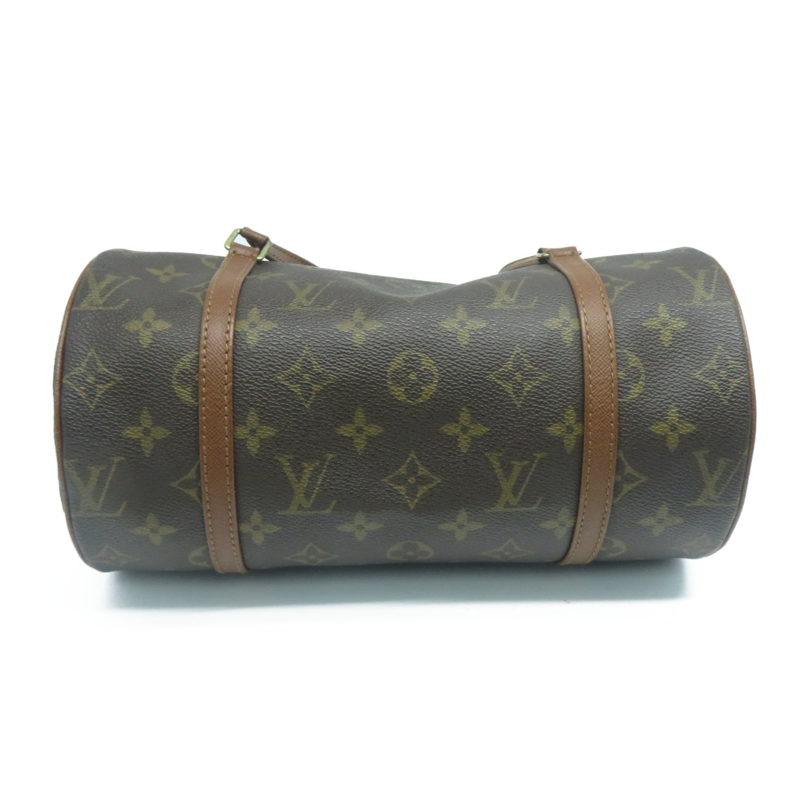 LOUIS VUITTON 【清倉大減價】Monogram Papillon PM金扣手挽袋啡色