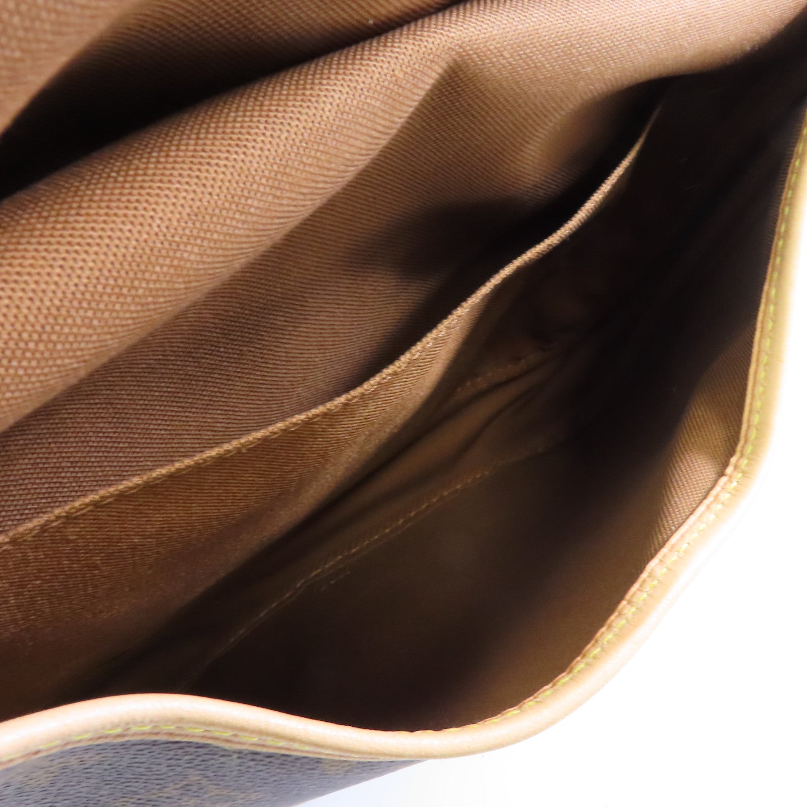 LOUIS VUITTON Monogram Saumur MM金扣肩背袋棕色