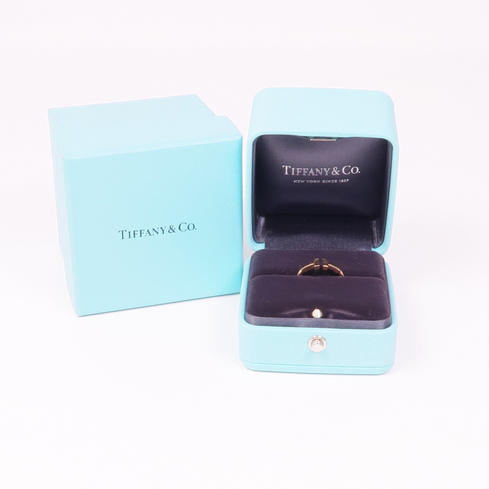 TIFFANY¡®CO T Wire Ring 18K Pink Gold US#5.5