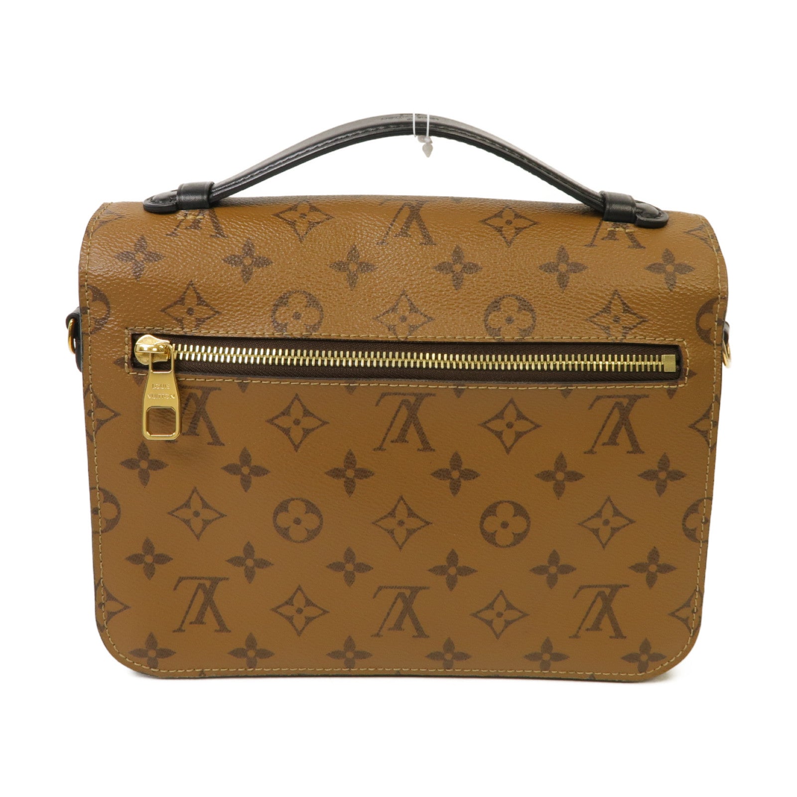 LOUIS VUITTON Monogram Reverse Pochette Metis金扣手挽肩背兩用袋啡色
