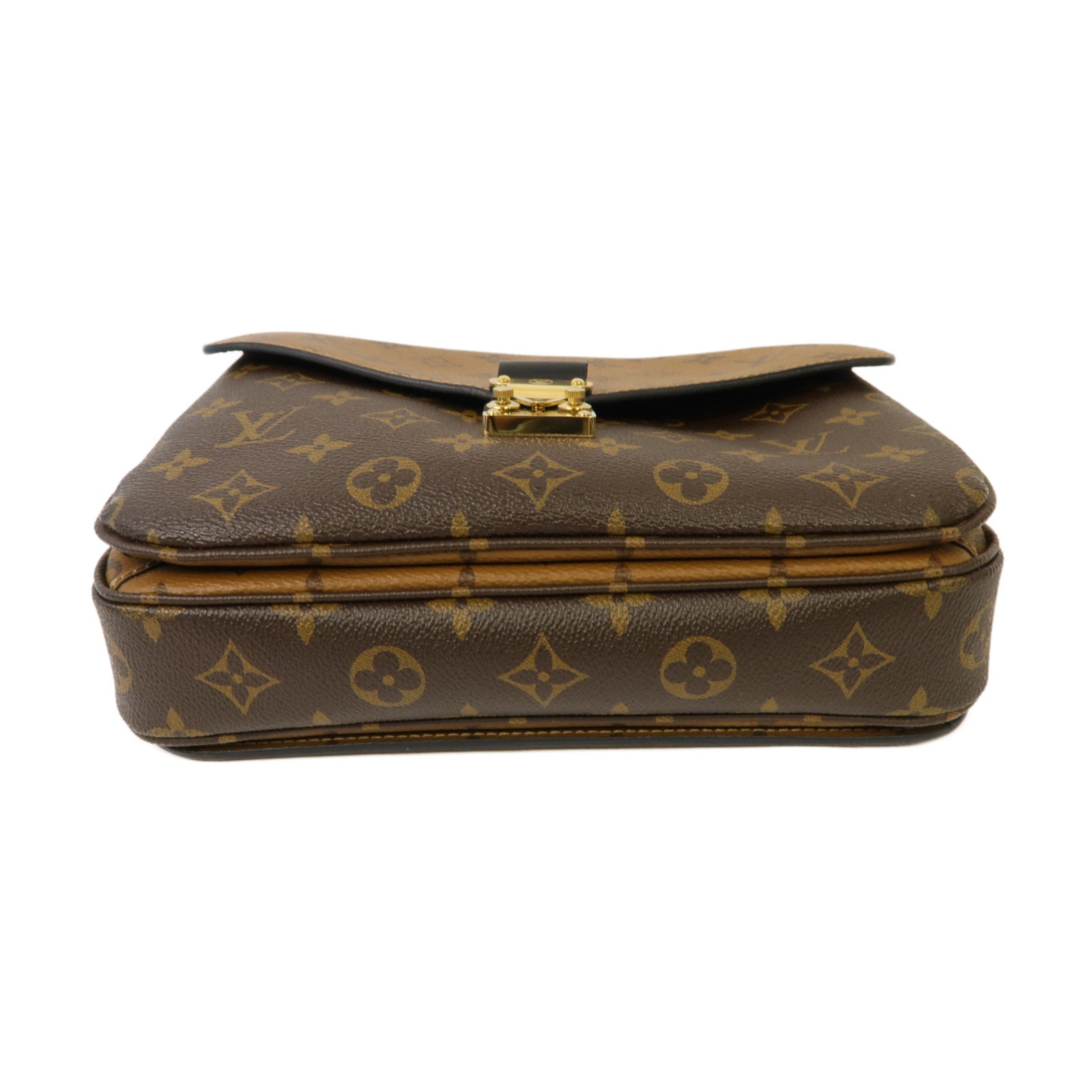 LOUIS VUITTON Monogram Reverse Pochette Metis金扣手挽肩背兩用袋啡色