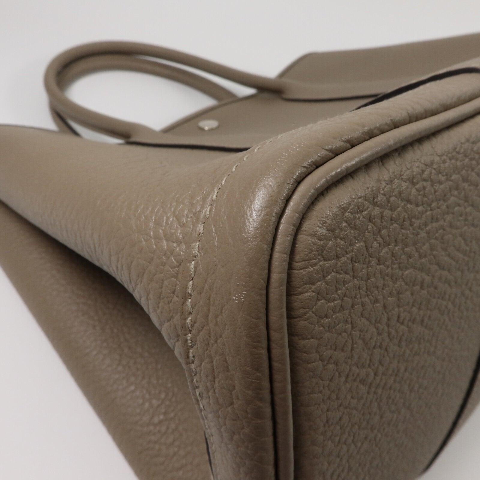 HERMES Negonda皮革Garden Party PM手挽袋Gris Tourterelle