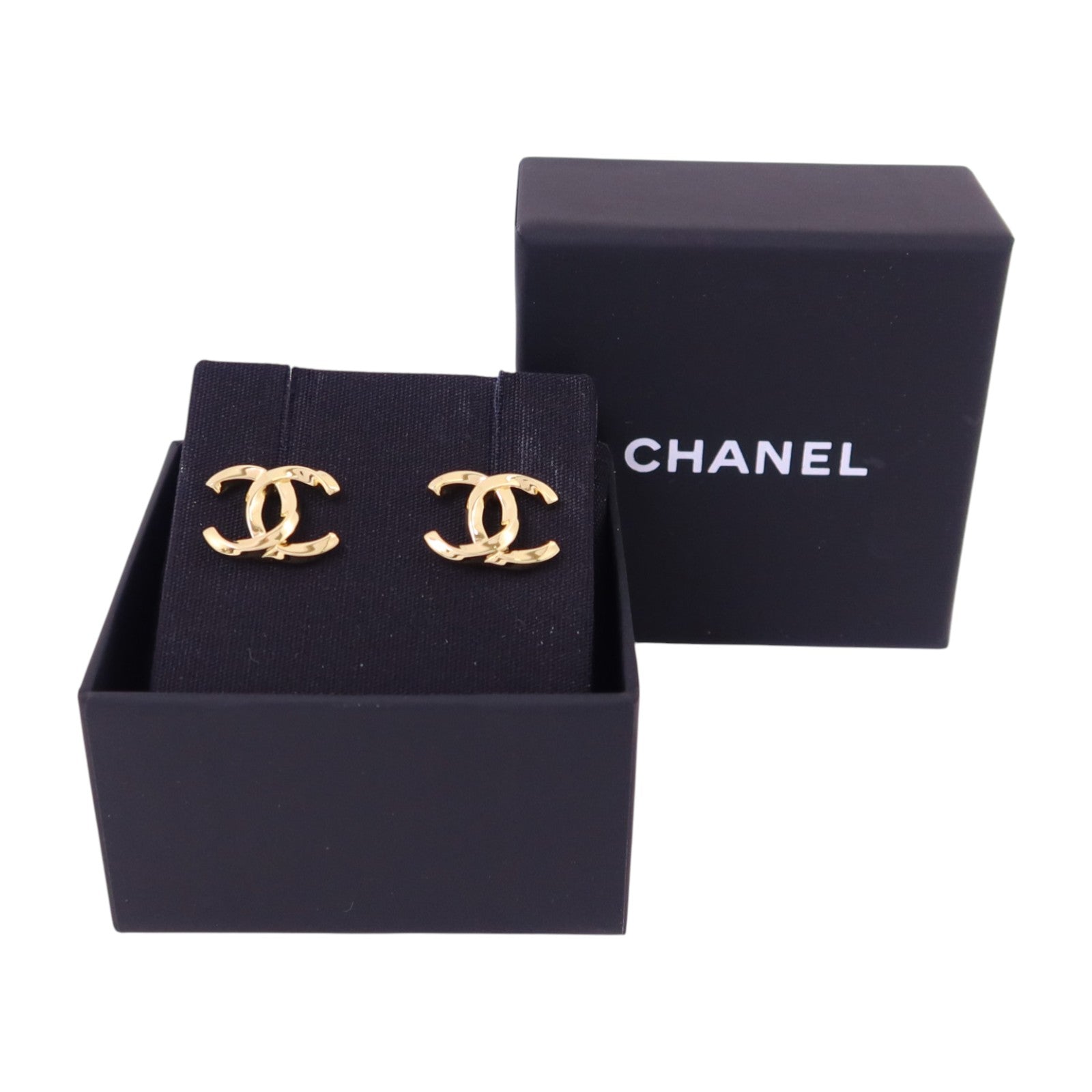 CHANEL 金屬CC Earrings金扣耳環