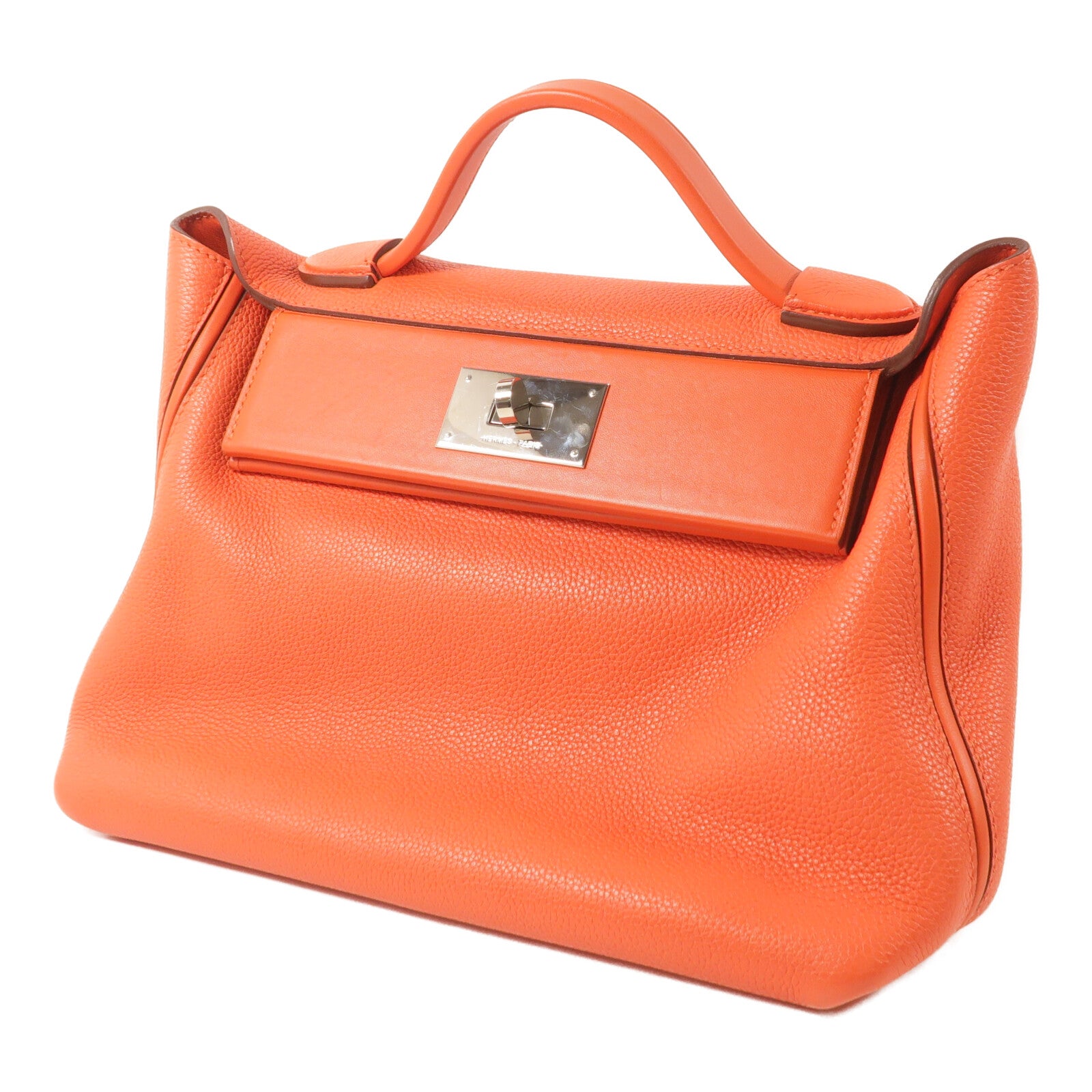 HERMES Clemence皮革24/24 29cm手挽肩背兩用袋Capucine