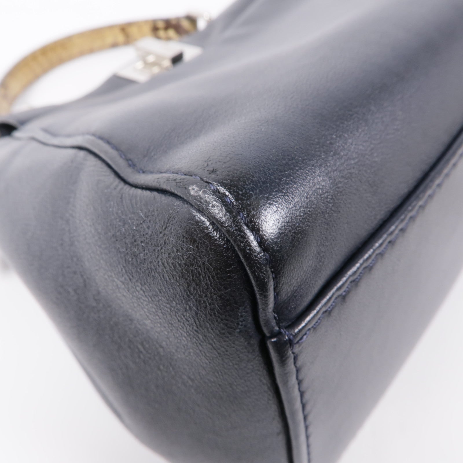 FENDI 蛇皮皮革/牛皮皮革Peekaboo手挽肩背兩用袋