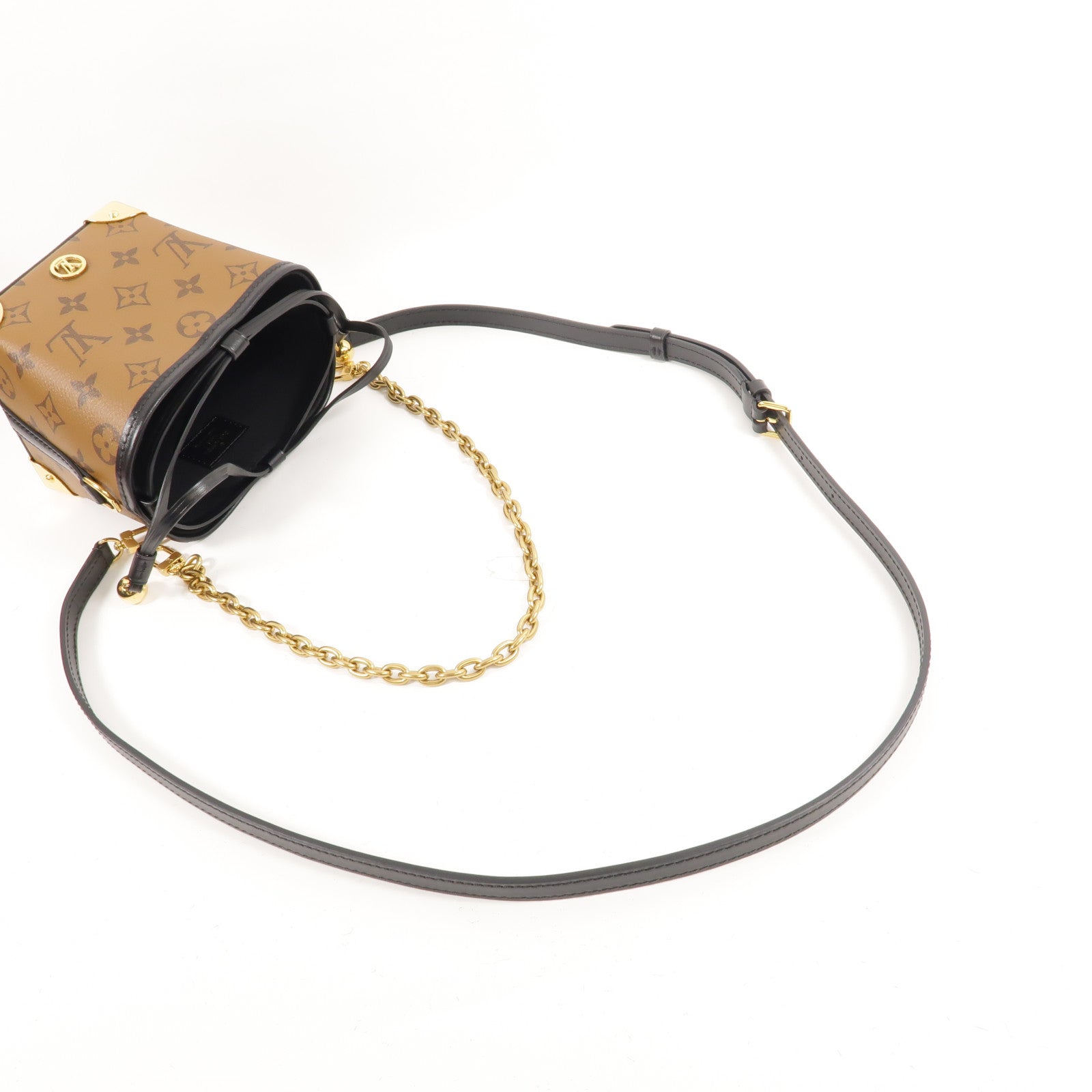 LOUIS VUITTON Monogram Reverse Noe Purse LV Charms金扣肩背袋