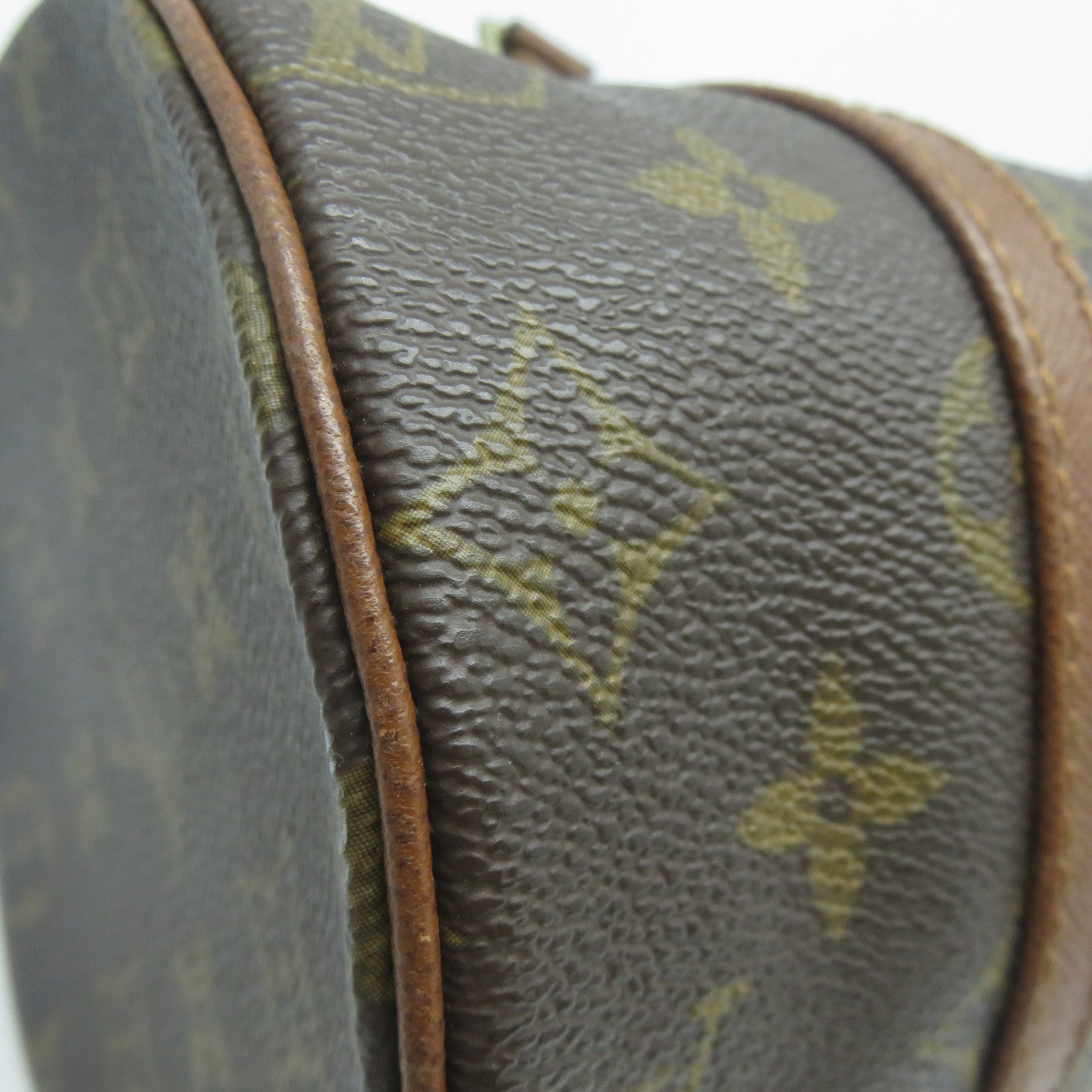 LOUIS VUITTON 【清倉大減價】Monogram Papillon PM金扣手挽袋啡色