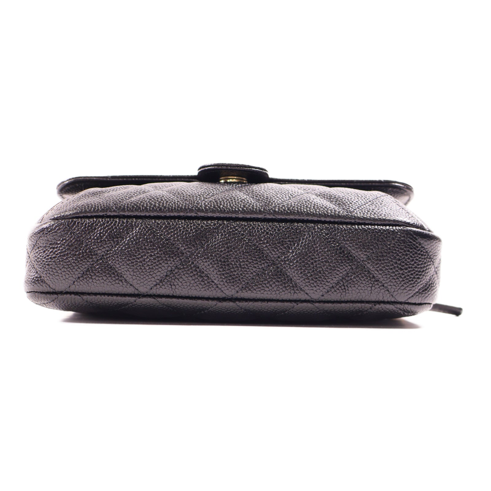 CHANEL CC GHW Chain Shoulder Bag AP2095 Calfskin Leather Black