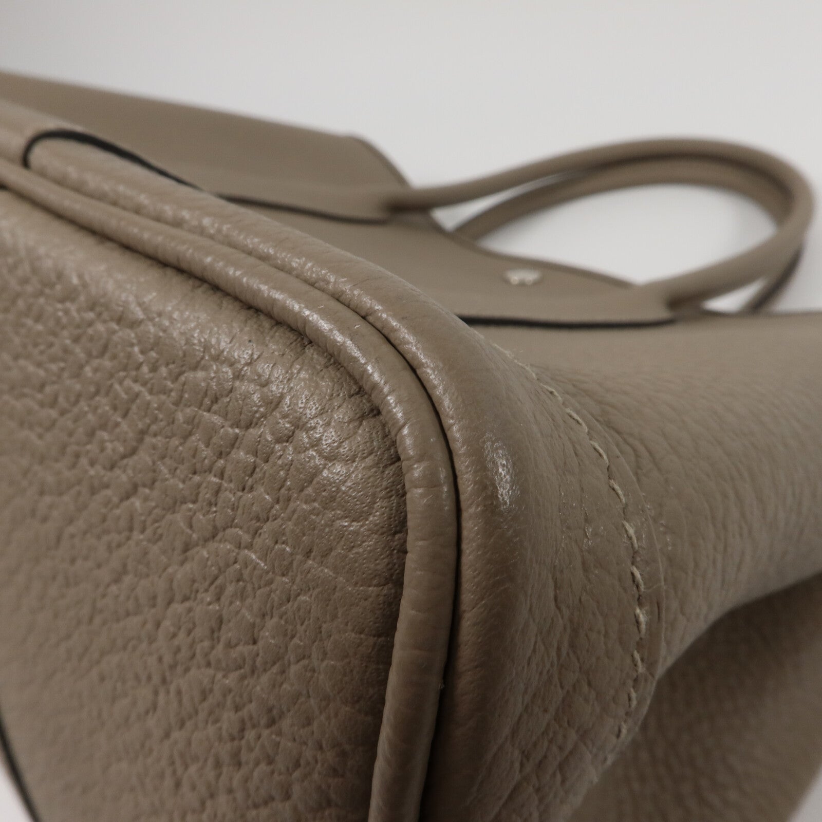 HERMES Negonda皮革Garden Party PM手挽袋Gris Tourterelle
