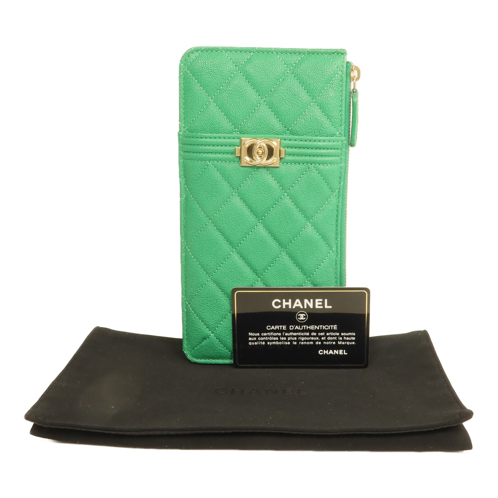 CHANEL 牛皮皮革Pouch Wallet手拿包