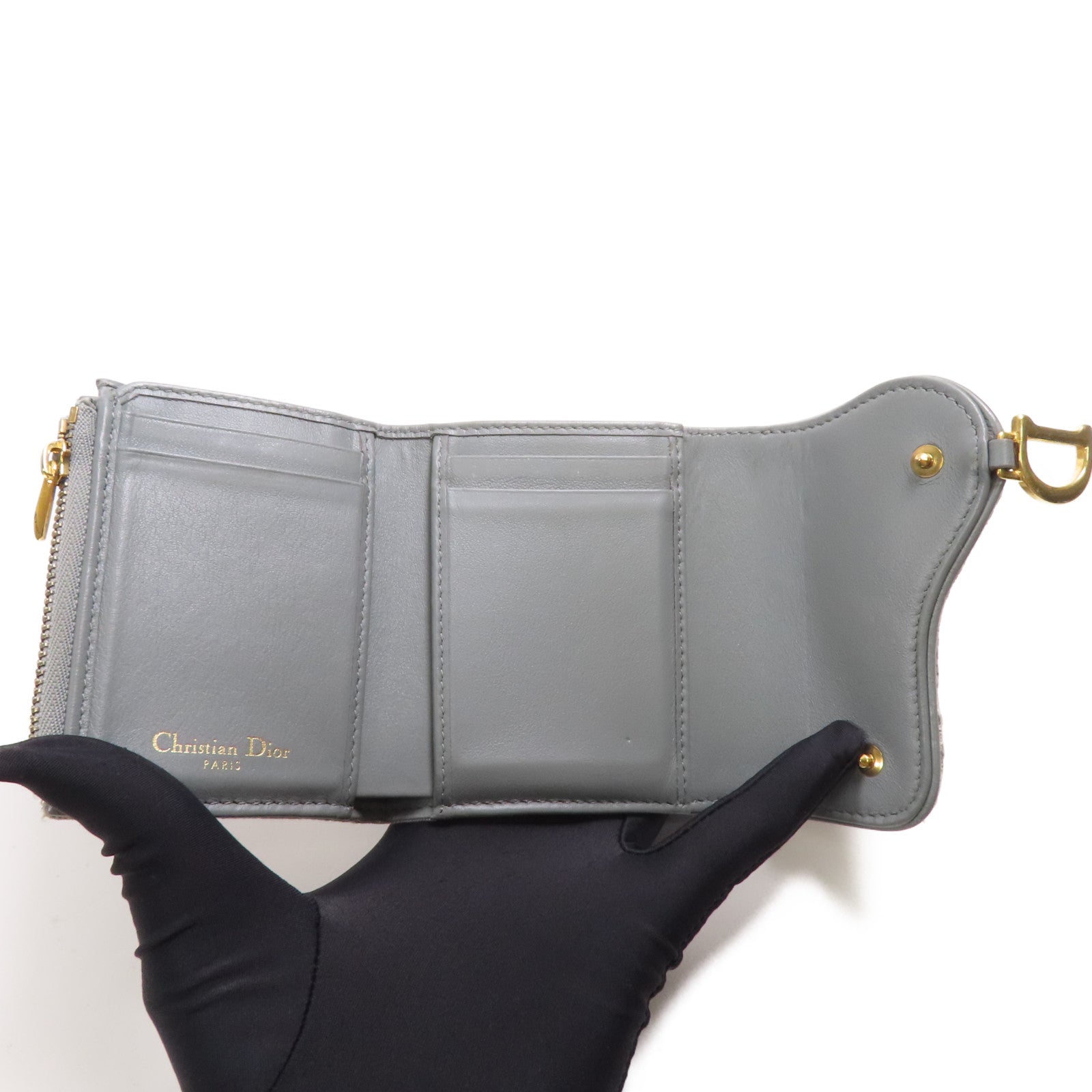 Dior 【萬聖節商品】帆布Wallet金扣錢包