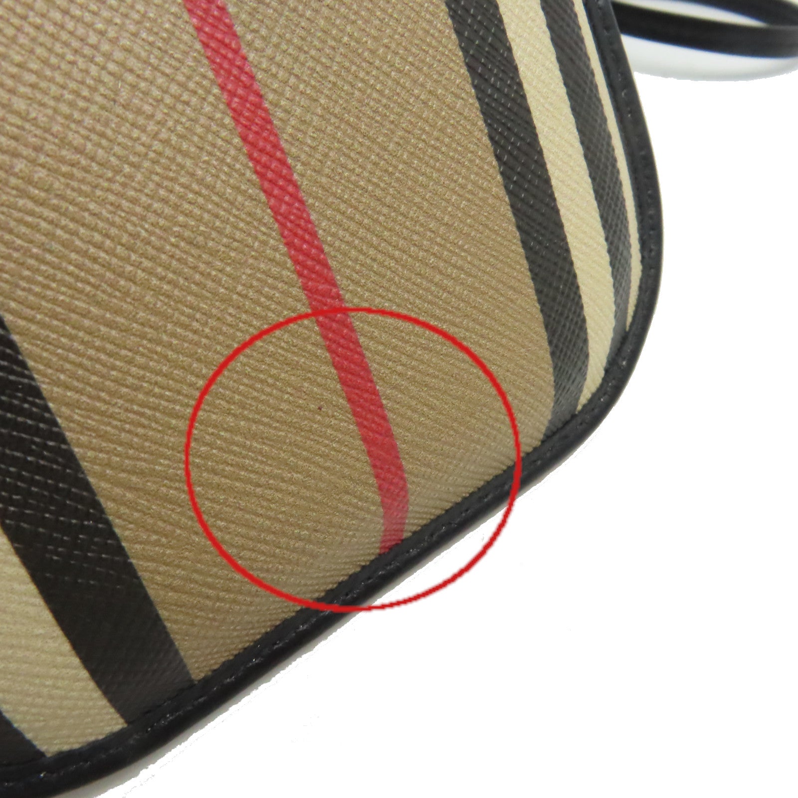 BURBERRY 塗層皮革Phone Shoulder Bag銀扣肩背袋啡色/黑色