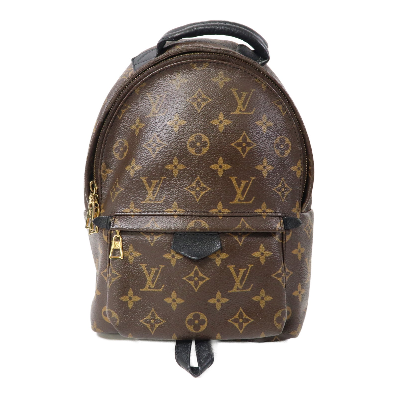 LOUIS VUITTON Monogram Macassar Palm Spring PM金扣背包棕色