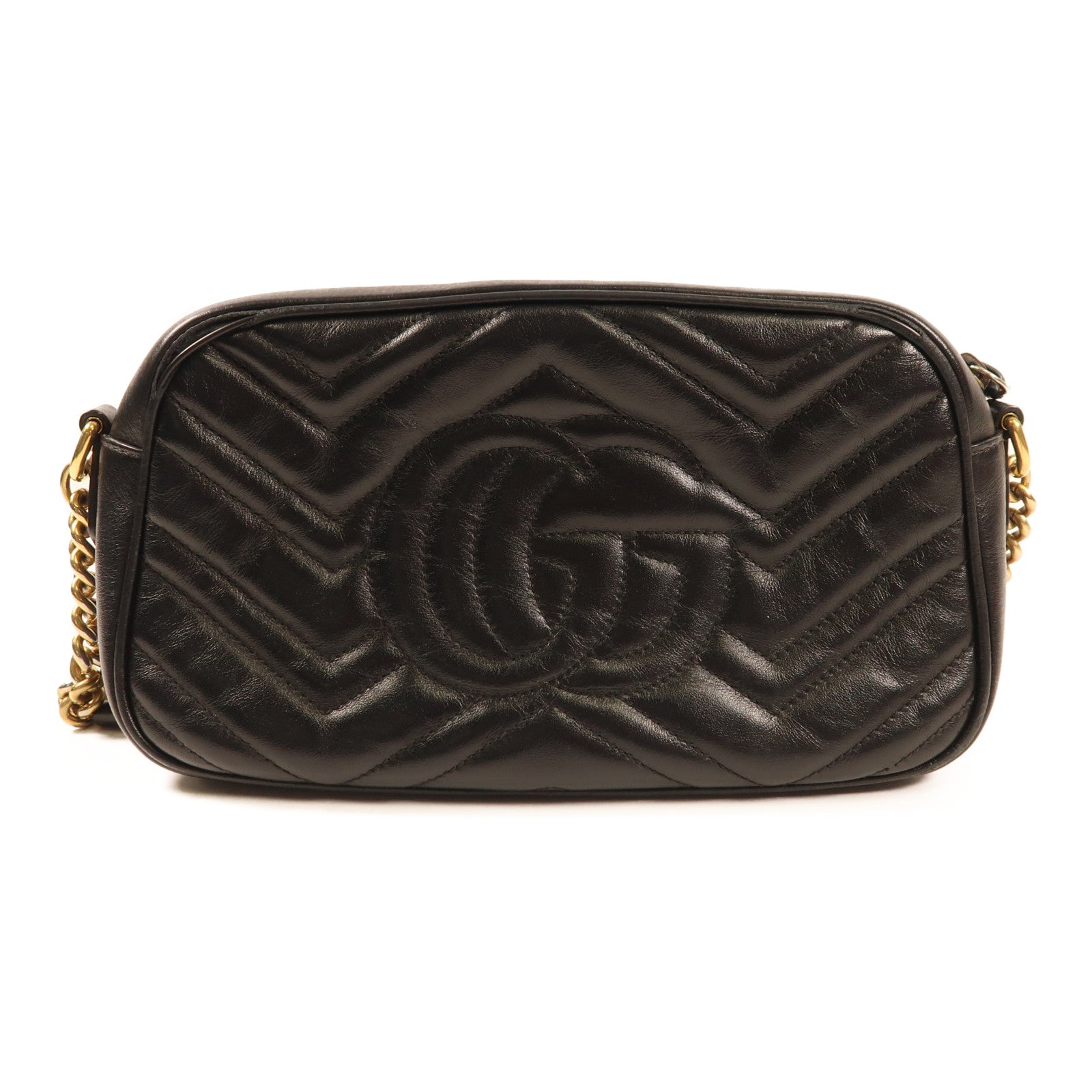 GUCCI 牛皮皮革GG Marmont Camera Mini金扣肩背袋