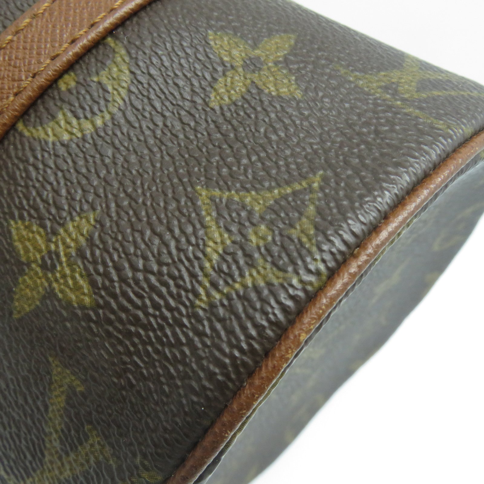 LOUIS VUITTON 【清倉大減價】Monogram Papillon PM金扣手挽袋啡色