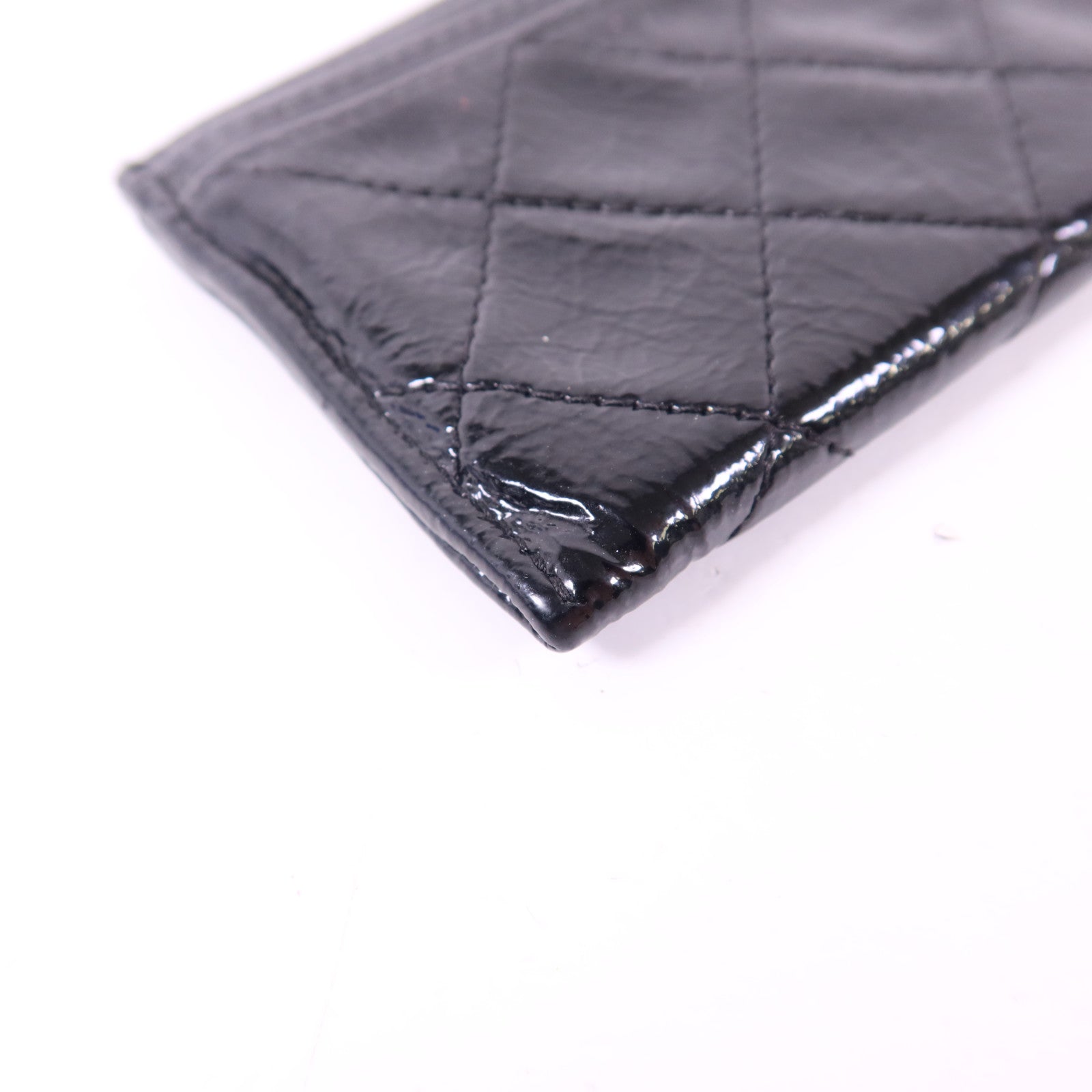 CHANEL 漆皮皮革Card Case銀扣卡片套