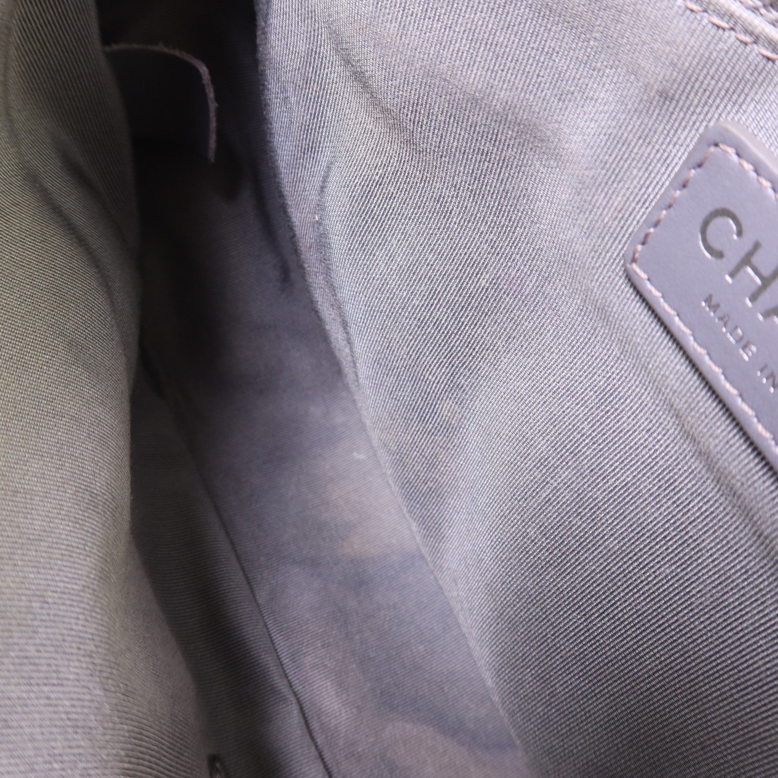 CHANEL 牛皮皮革Chain Shoulder銀扣鏈帶肩背袋