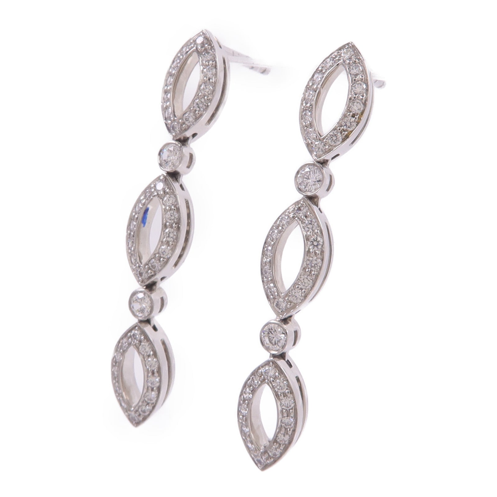 TIFFANY＆CO PT950鉑金Diamond Earrings鑽石耳環