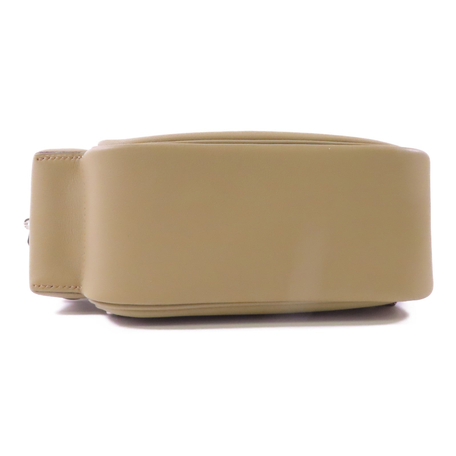 HERMES Swift皮革Kelly Jump銀扣背包Beige Marfa