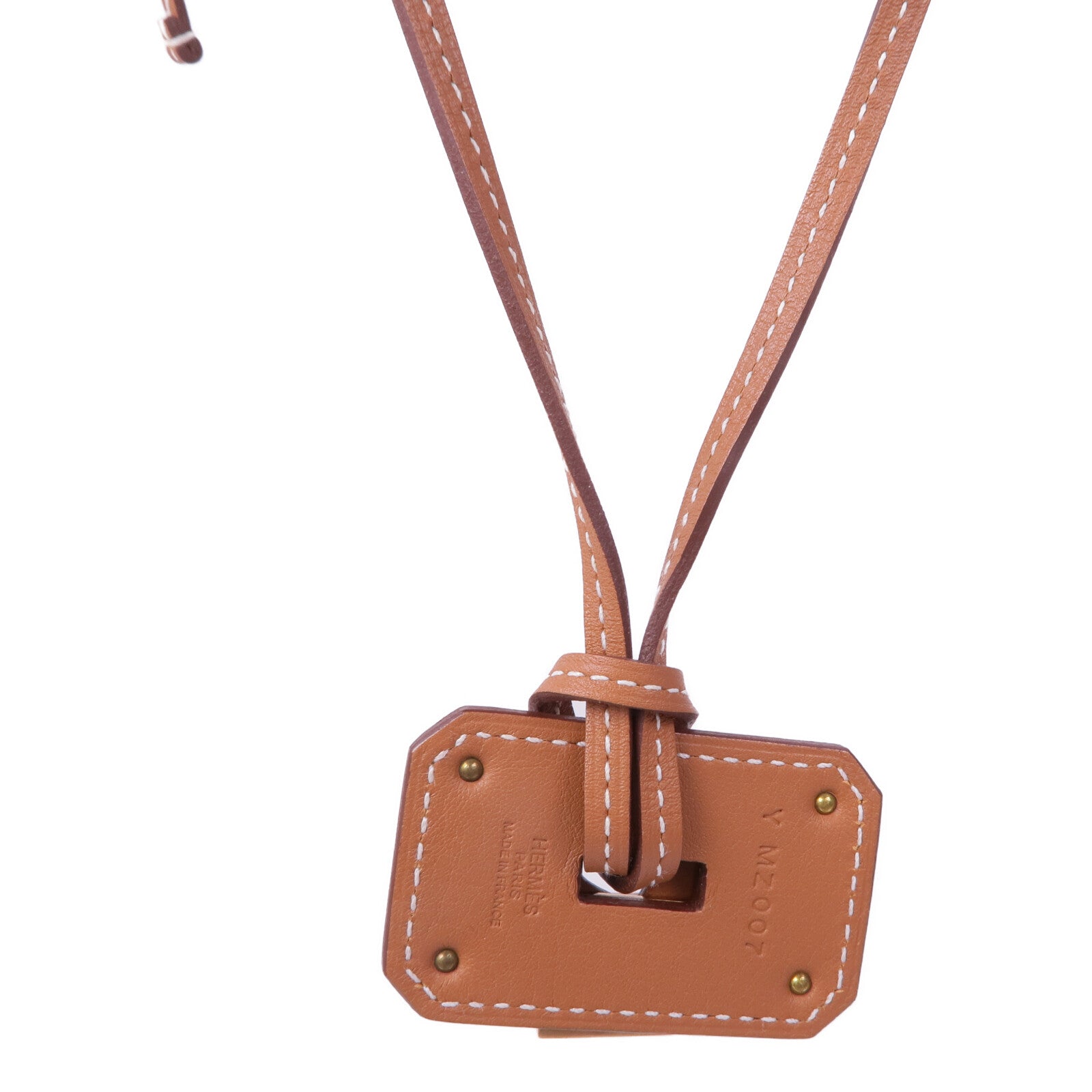 HERMES 金屬/Swift皮革O'Kelly Necklace項鍊Gold
