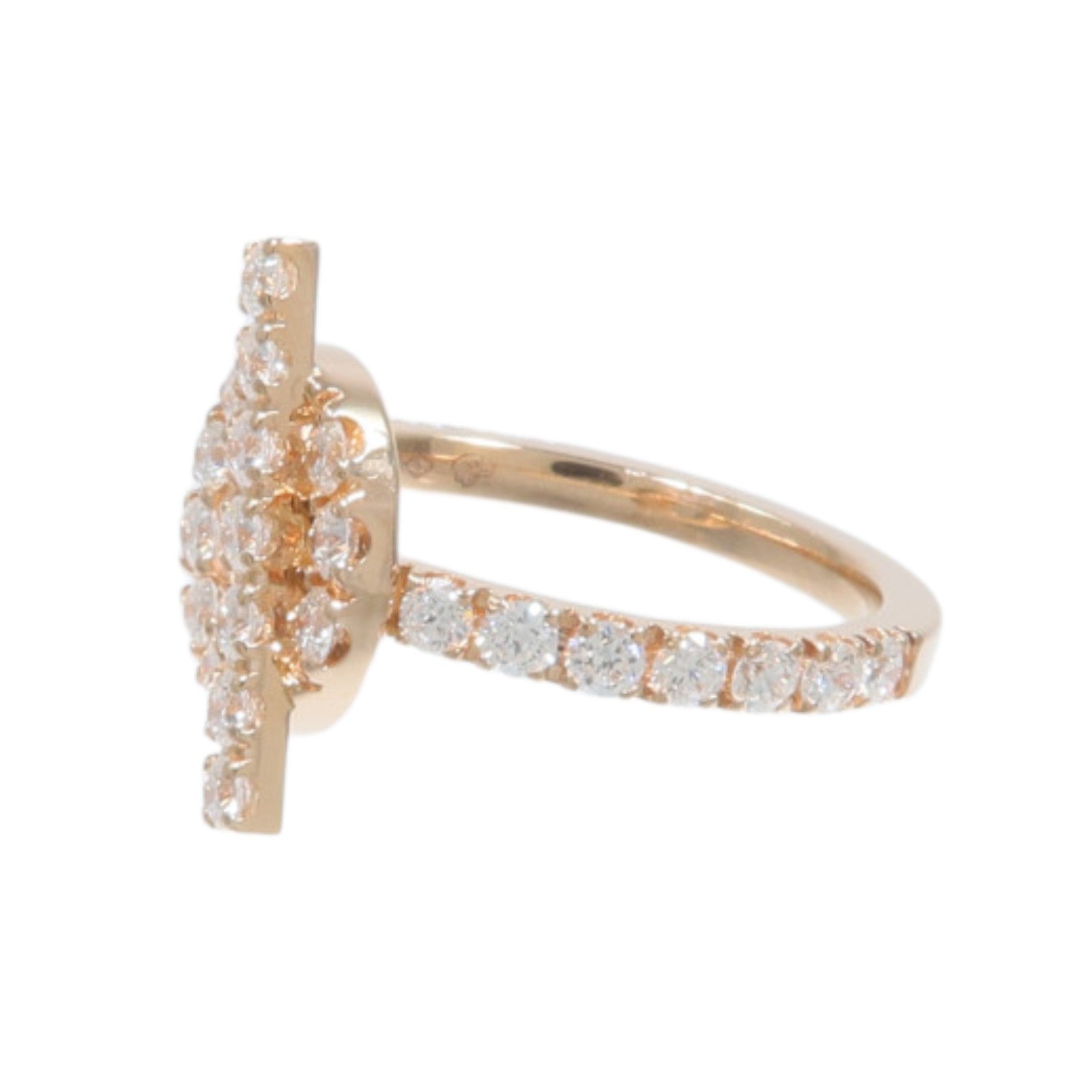 HERMES 18K玫瑰金Finesse Ring鑽石戒指