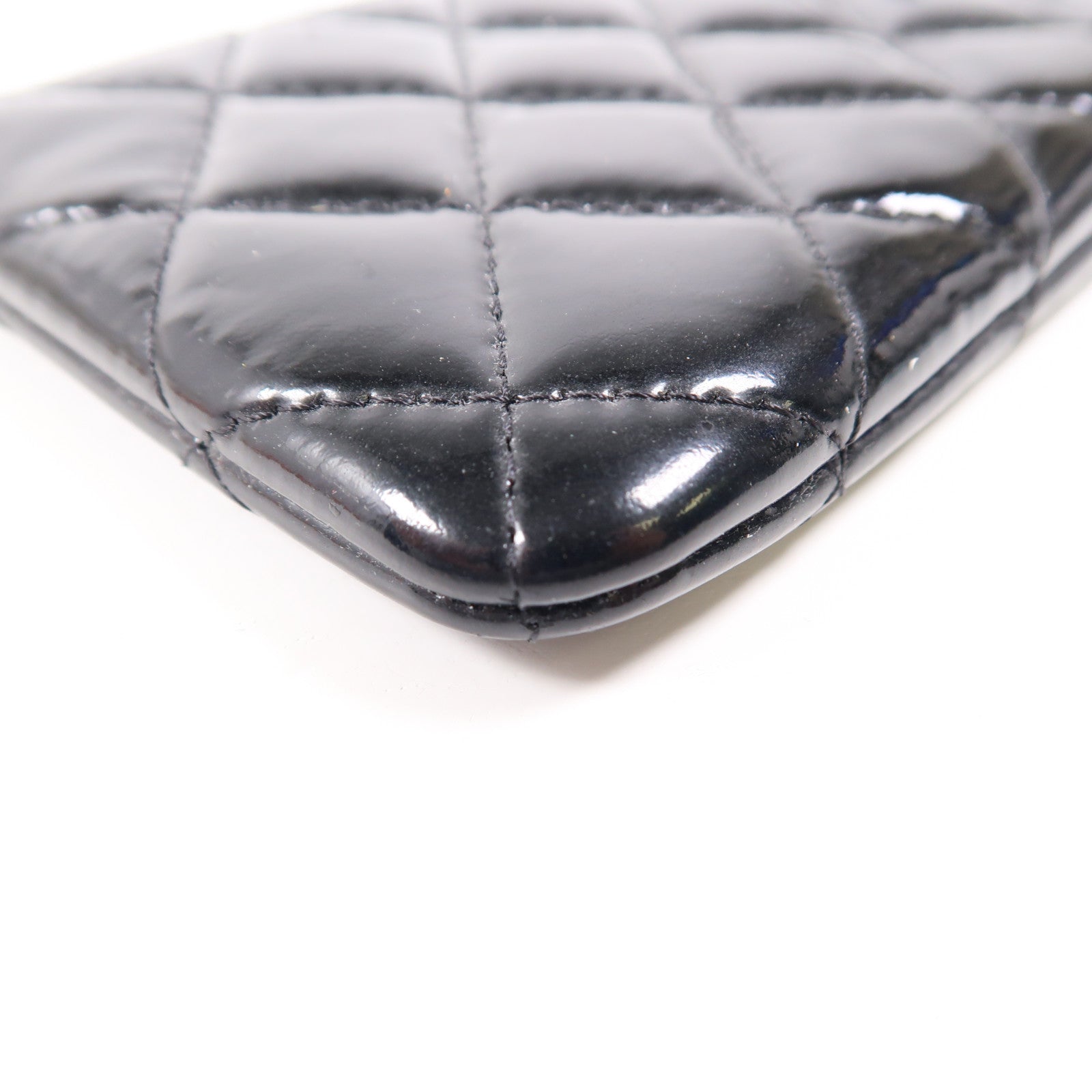 CHANEL 漆皮皮革Wallet銀扣錢包