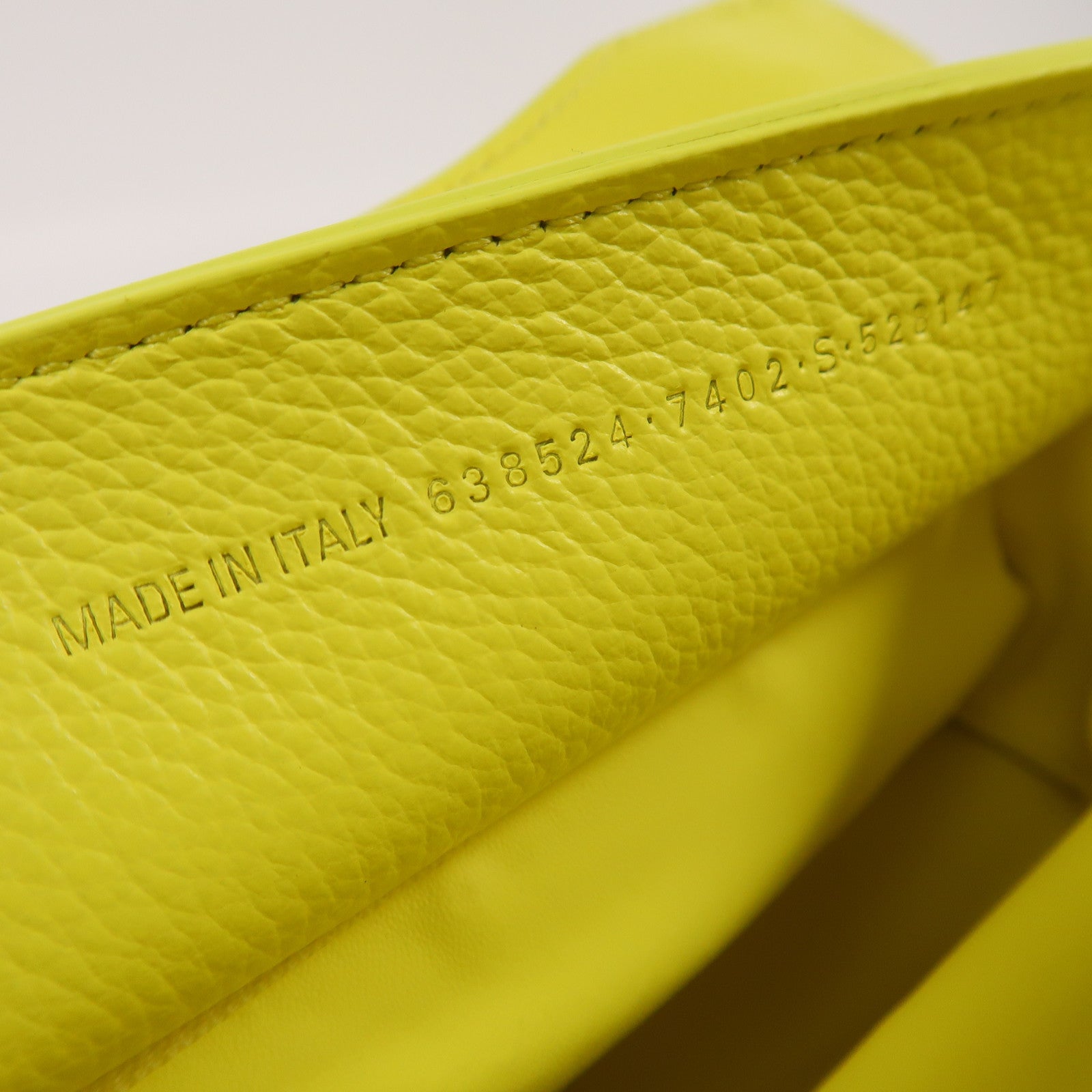 BALENCIAGA 牛皮皮革Neo Claassic Mini銀扣肩背袋黃色