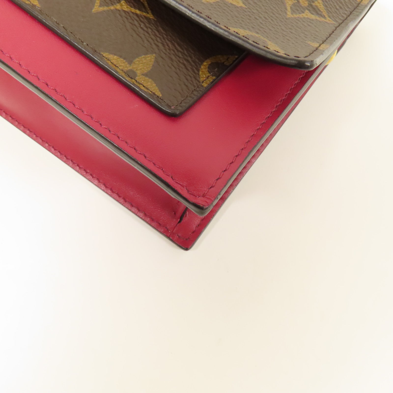 LOUIS VUITTON Monogram Portefeuille Flore金扣鏈帶肩背袋