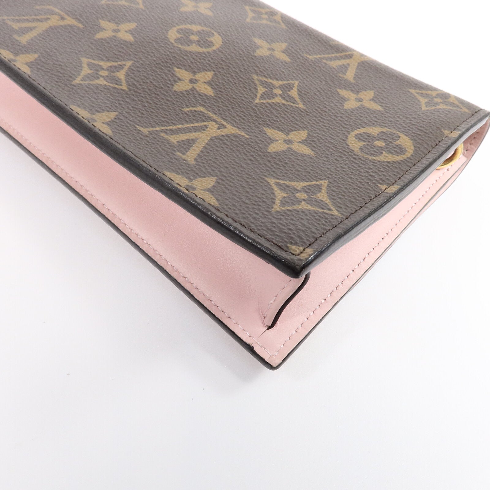 LOUIS VUITTON Monogram Flore Chain Wallet金扣鏈帶肩背袋