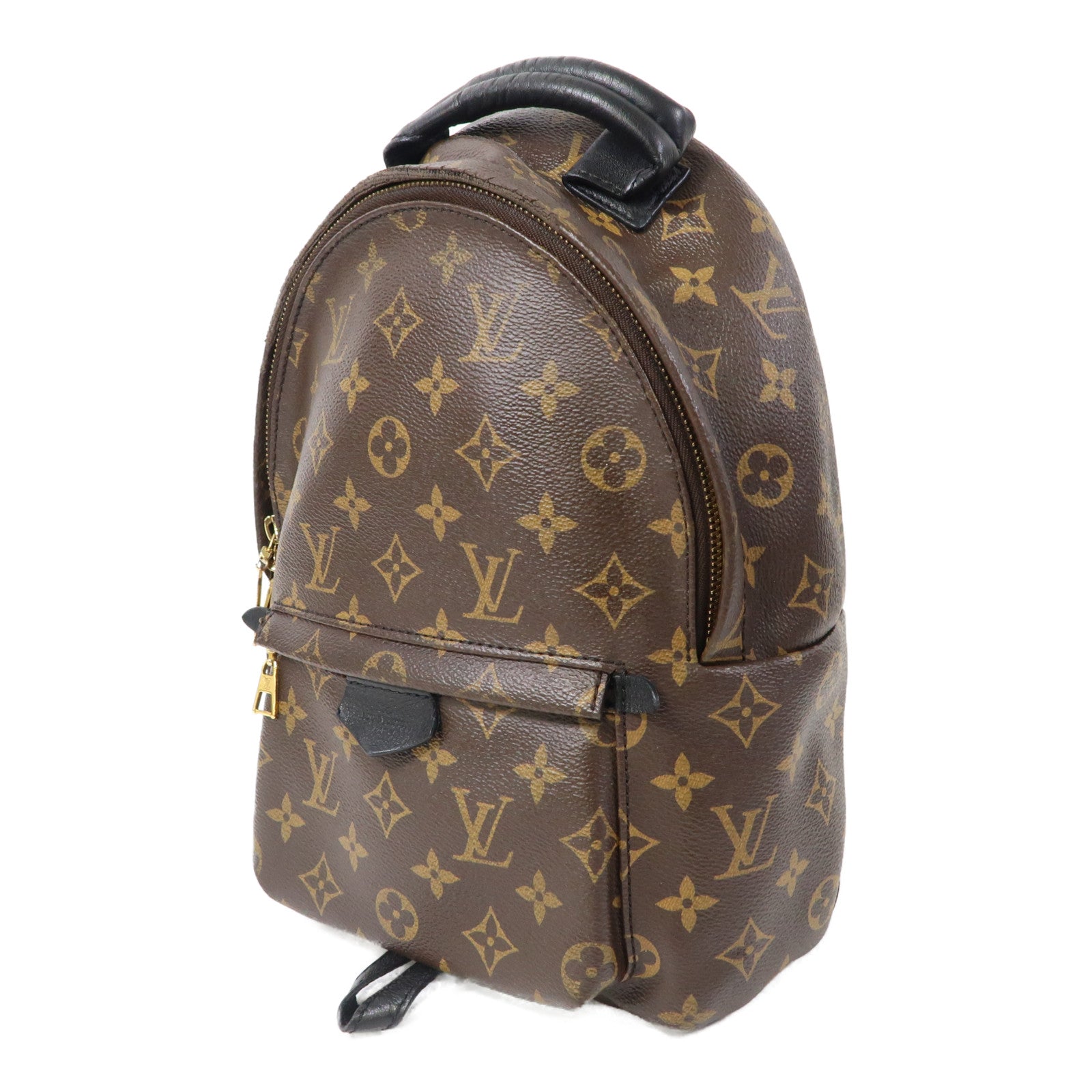 LOUIS VUITTON Monogram Macassar Palm Spring PM金扣背包棕色
