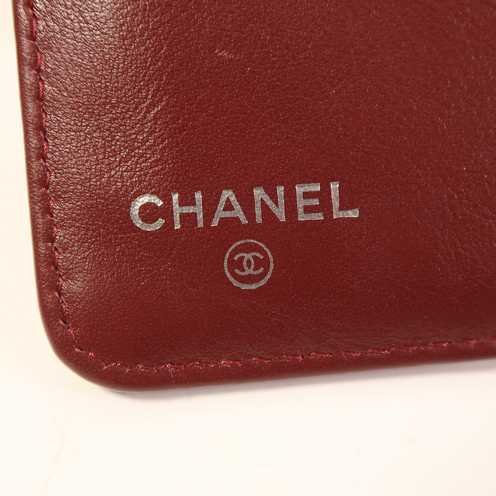 CHANEL 牛皮皮革Wallet銀扣錢包