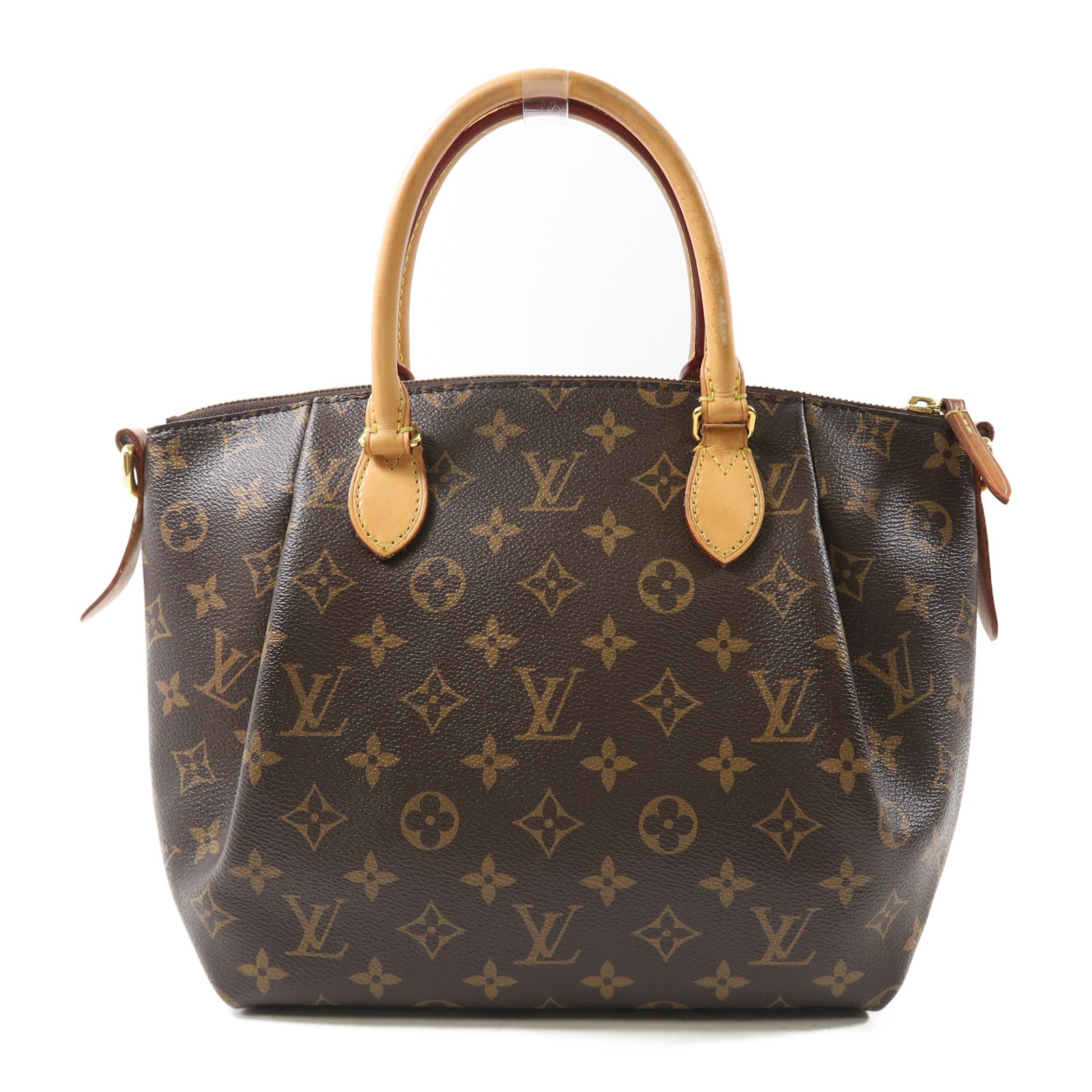 LOUIS VUITTON Monogram Turenne PM金扣手挽肩背兩用袋棕色
