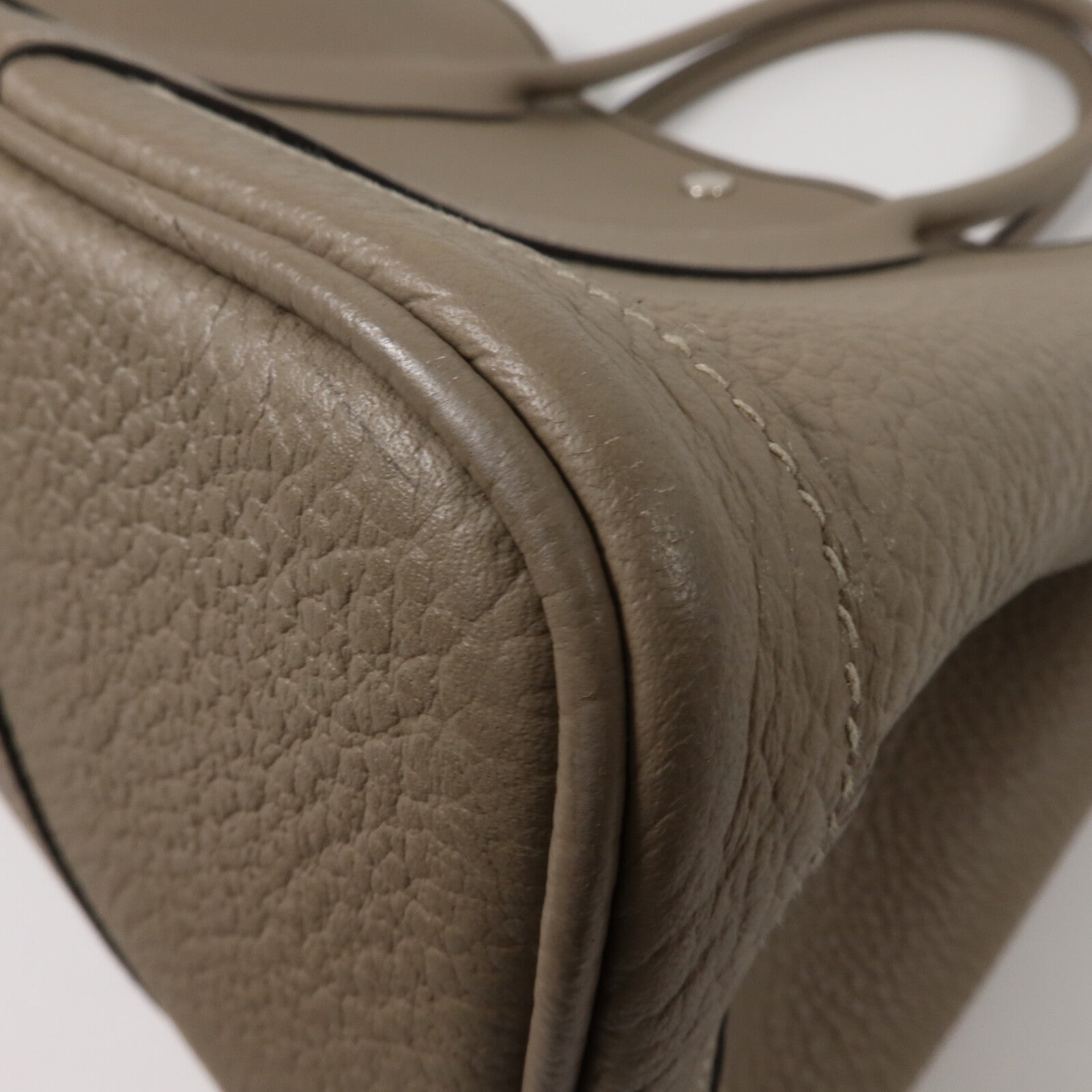 HERMES Negonda皮革Garden Party PM手挽袋Gris Tourterelle