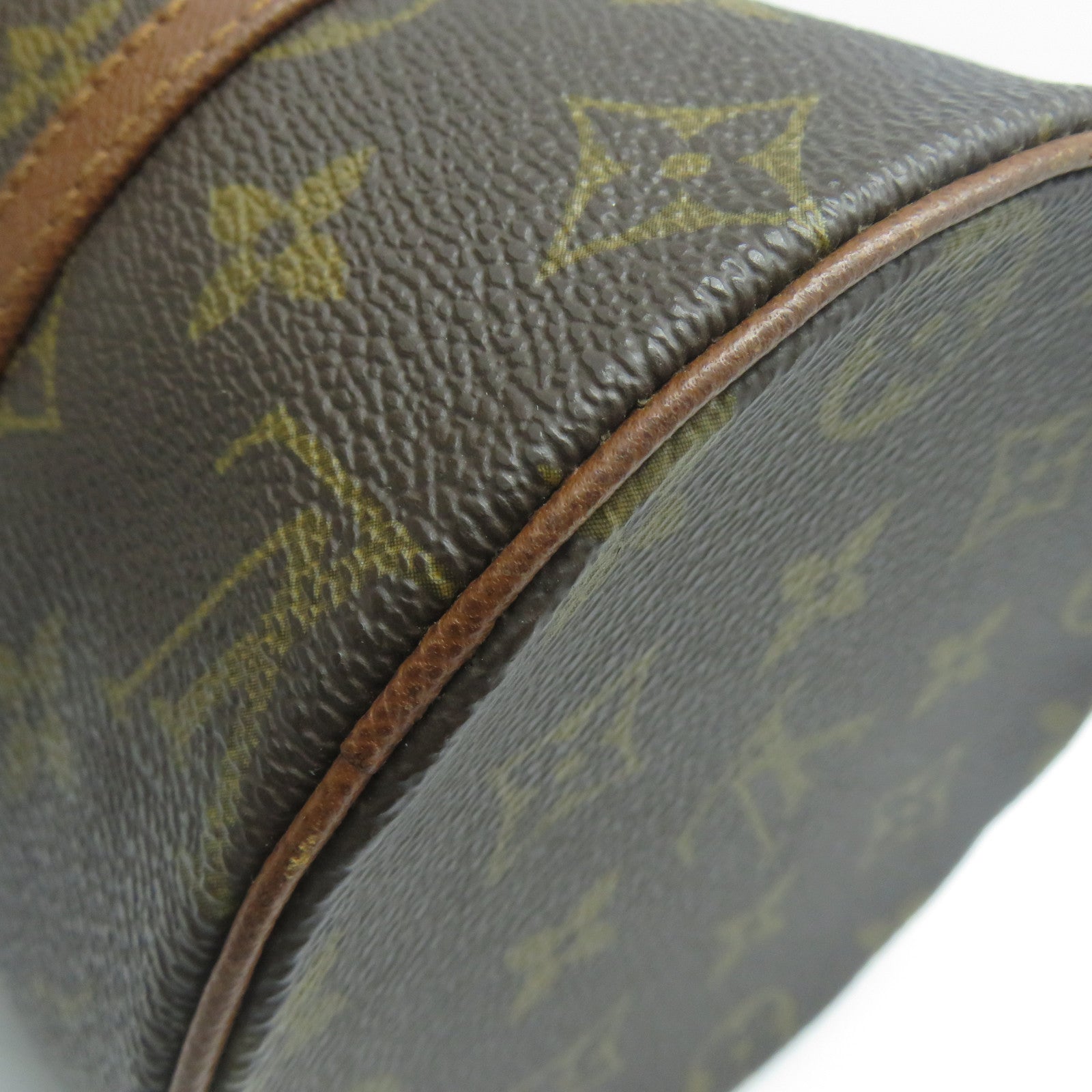 LOUIS VUITTON 【清倉大減價】Monogram Papillon PM金扣手挽袋啡色