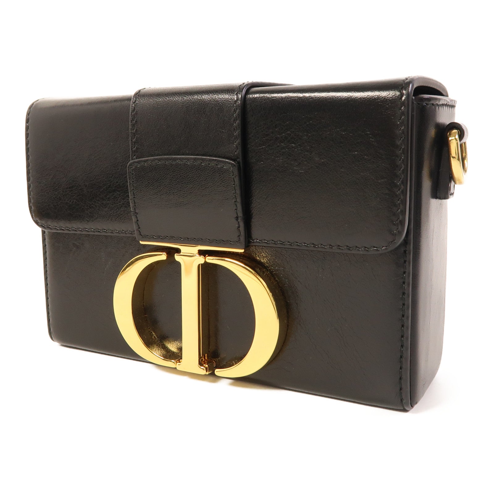 Dior 【激減優惠】牛皮皮革30 Montaigne Box Bag金扣肩背袋