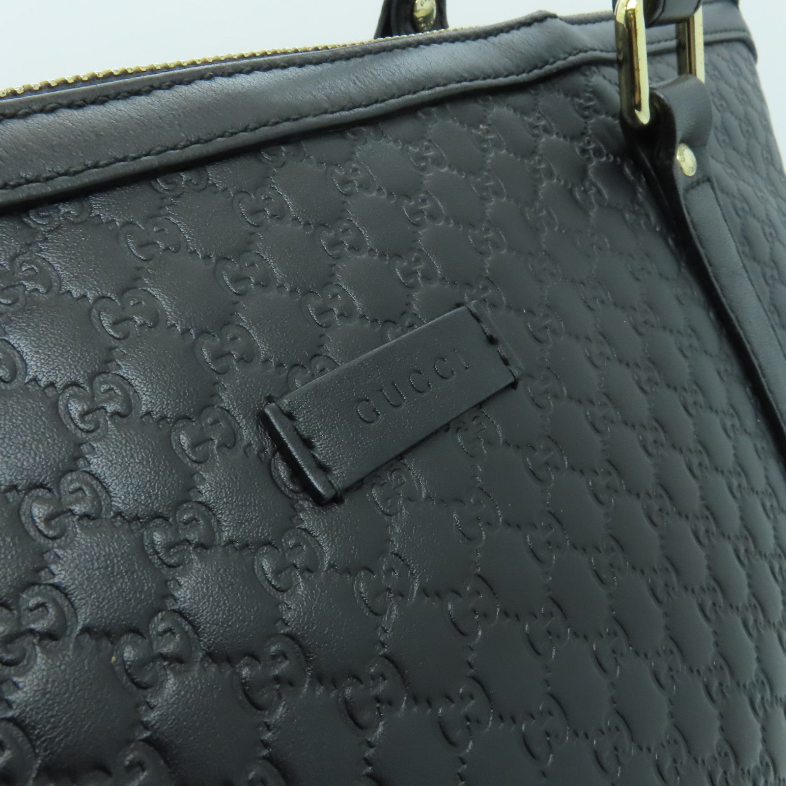 GUCCI 皮革2way Shoulder Bag金扣手挽肩背兩用袋黒色