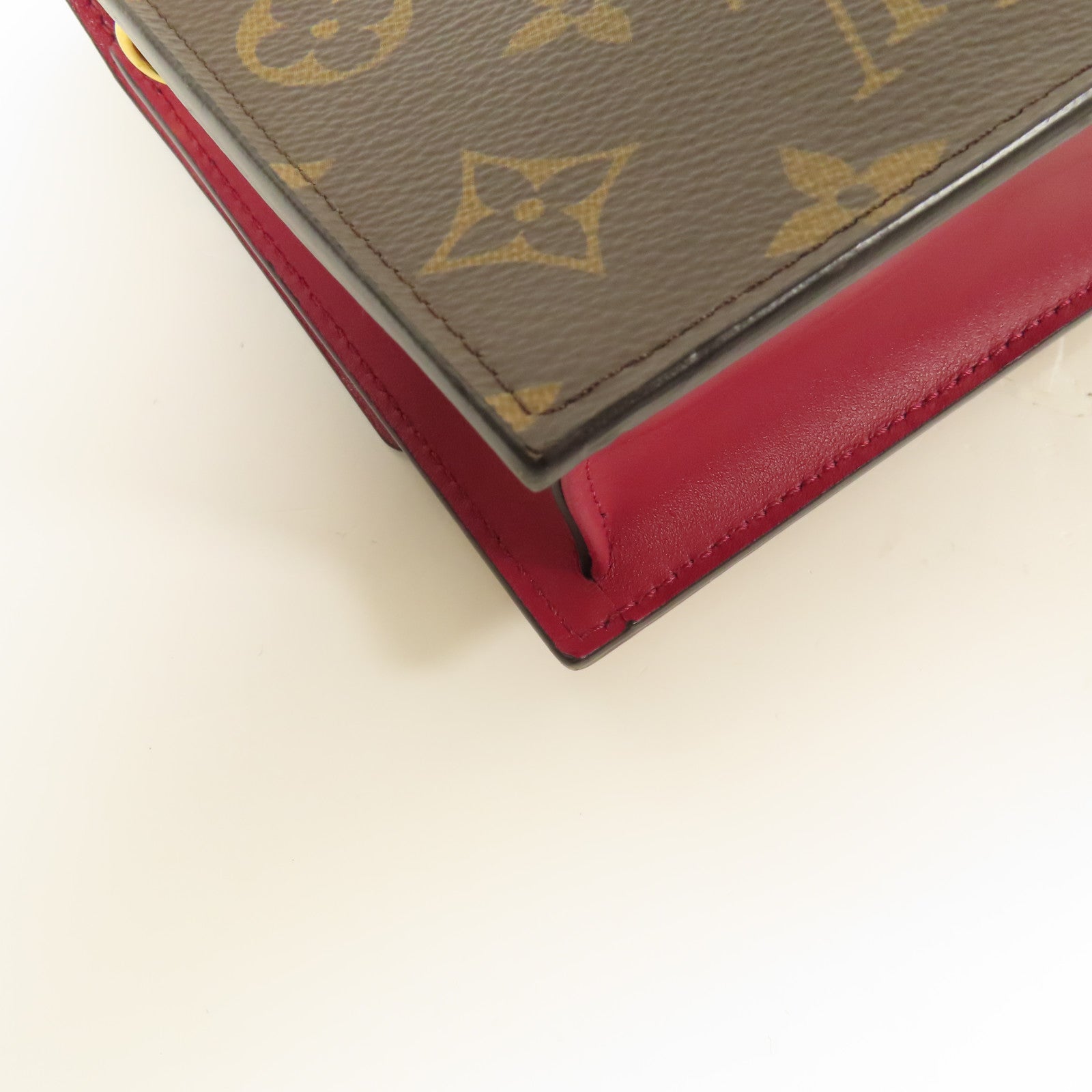 LOUIS VUITTON Monogram Portefeuille Flore金扣鏈帶肩背袋